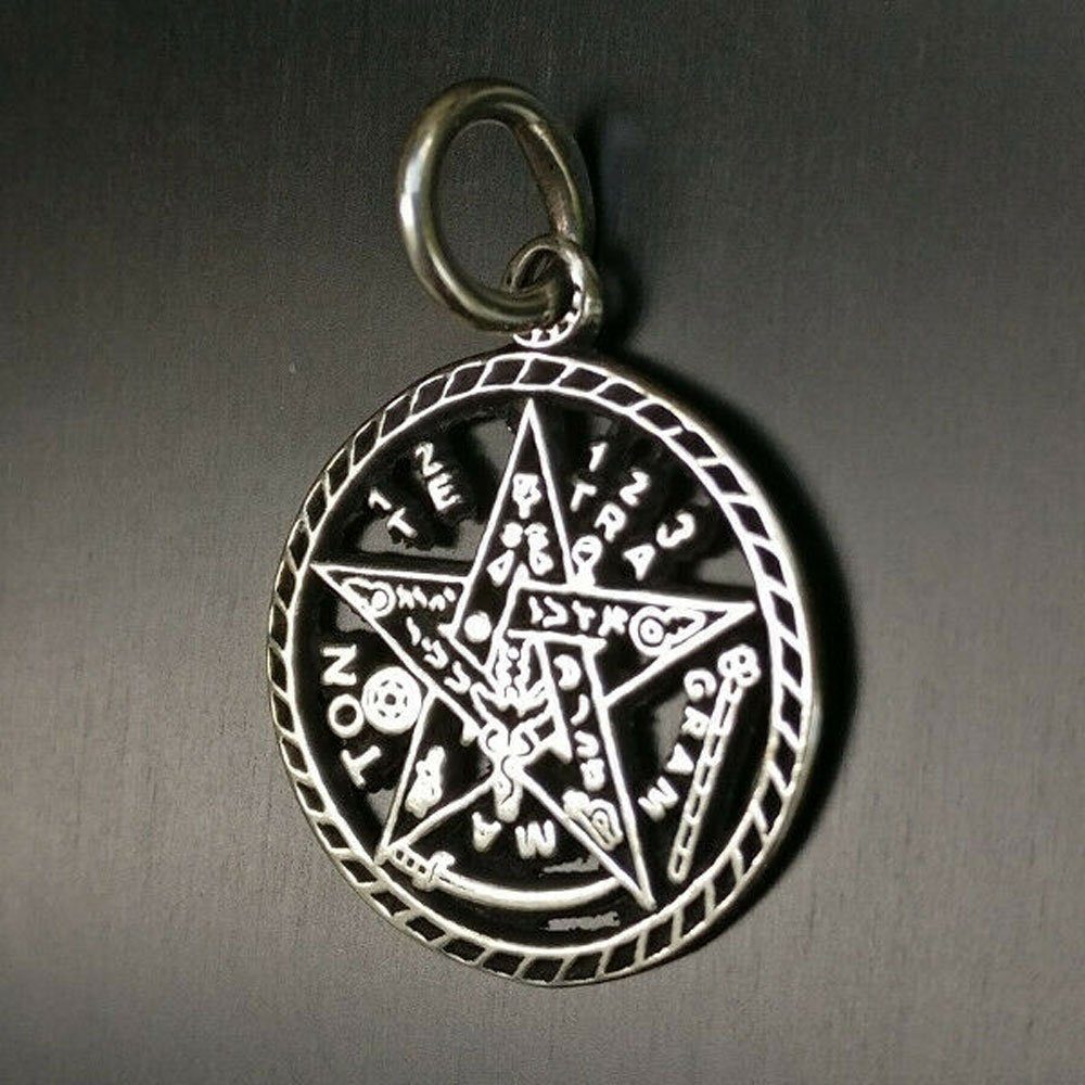 HOPLO Kettenanhänger Tetragrammaton Schmuck Anhänger 925er Silber Durchmesser 18mm
