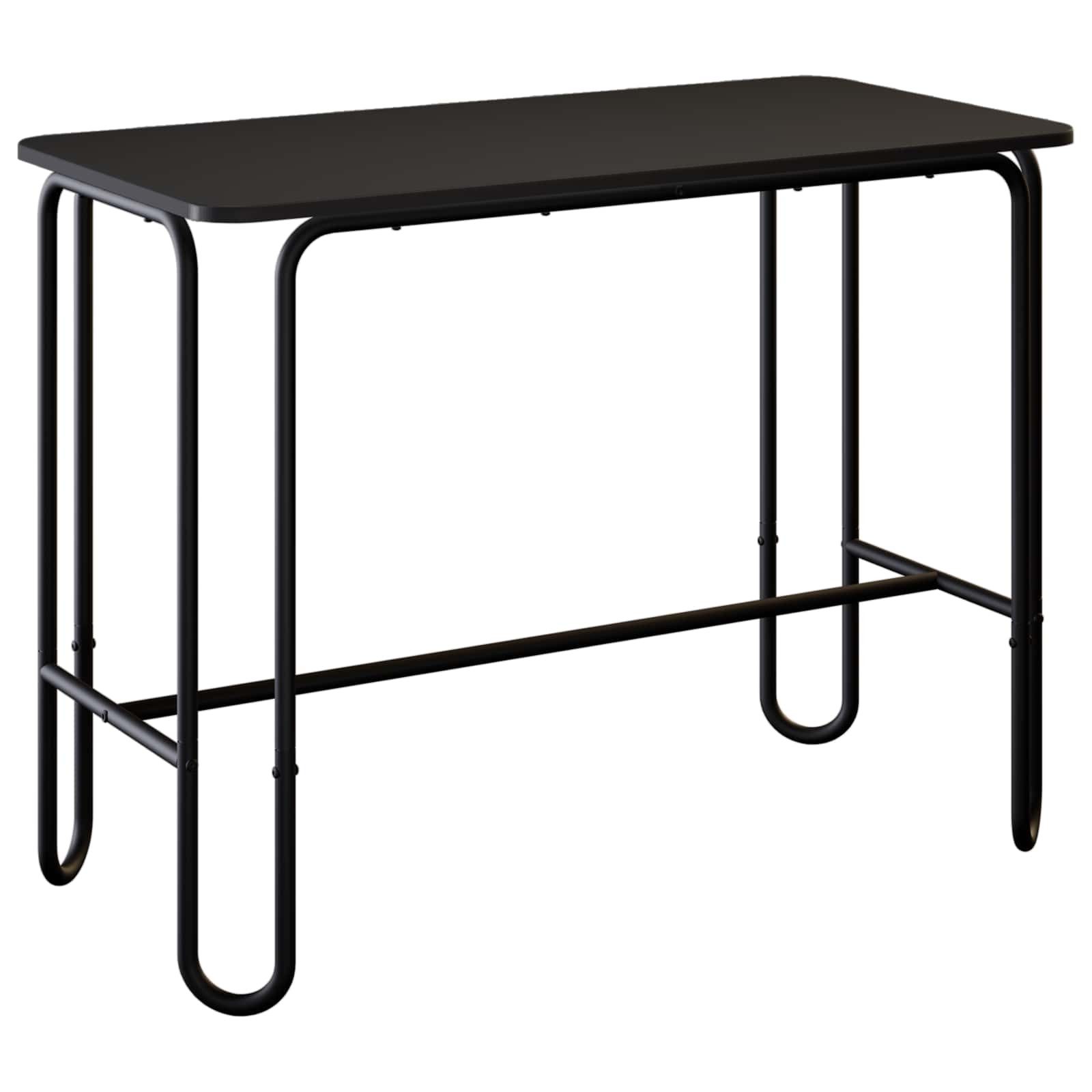 vidaXL Esstisch Esstisch 100 x 50 x 75 cm Holzwerkstoff Schwarz Rechtwinklig (1-St)