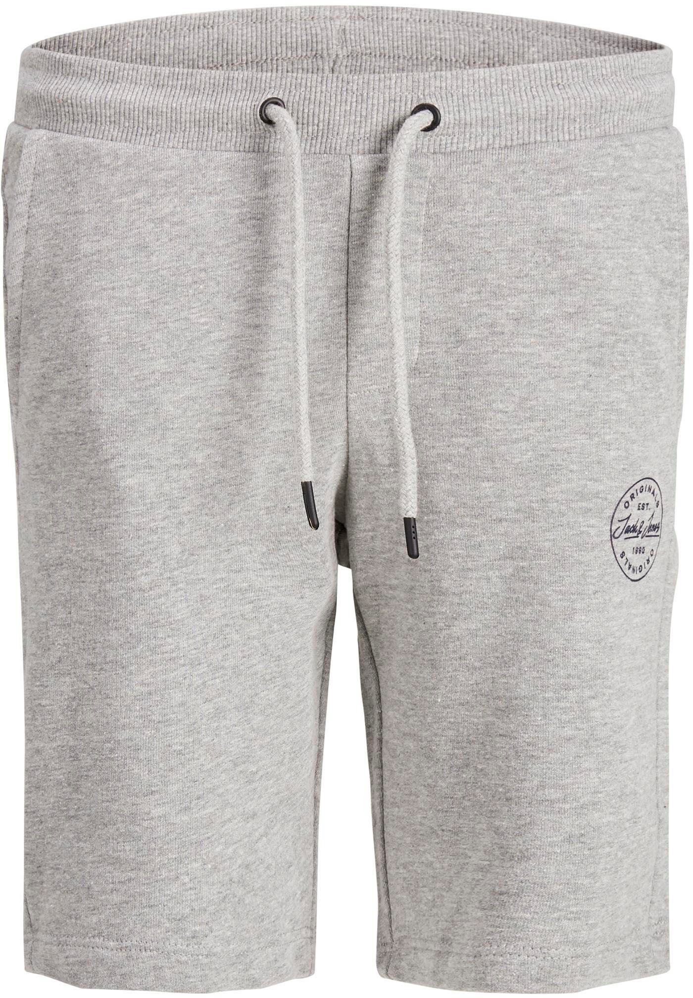 Jack & Jones Junior Sweatbermudas grey Schlupfform melange light