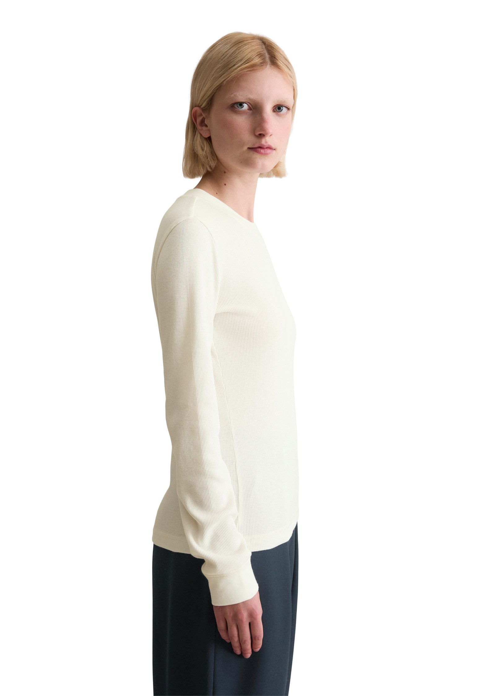 Marc O'Polo DENIM Langarmshirt aus softem Bio-Baumwolle-Modal-Stretch-Jersey