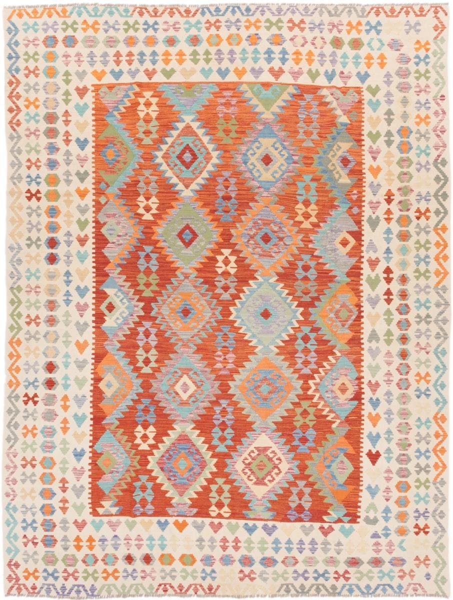 Orientteppich Kelim Afghan 256x329 Handgewebter Orientteppich, Nain Trading, rechteckig, Höhe: 3 mm