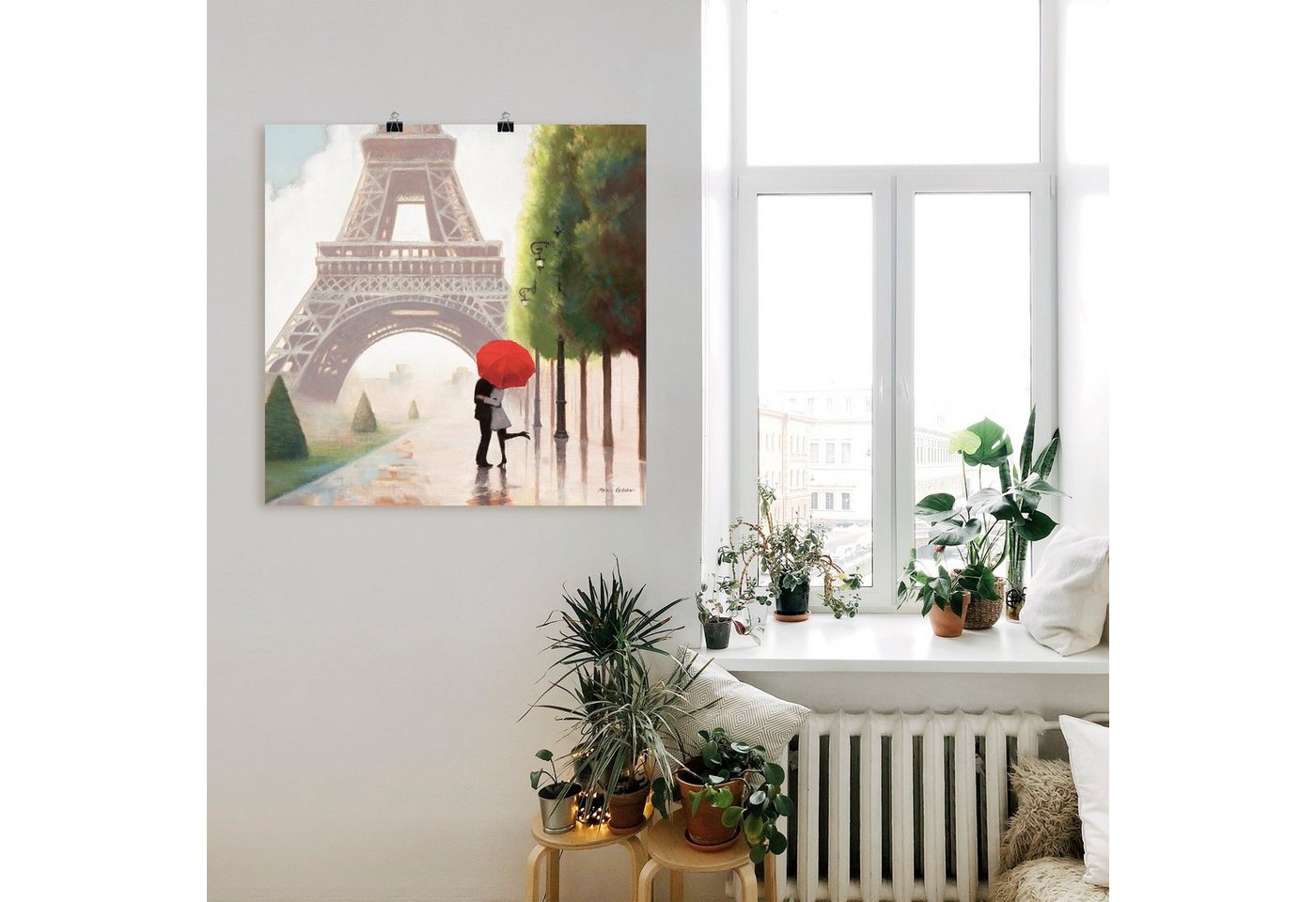 Artland Wandbild »Paris Romanze II«, Gebäude (1 Stück), in vielen Größen & Produktarten -Leinwandbild, Poster, Wandaufkleber / Wandtattoo auch für Badezimmer geeignet-kaufen