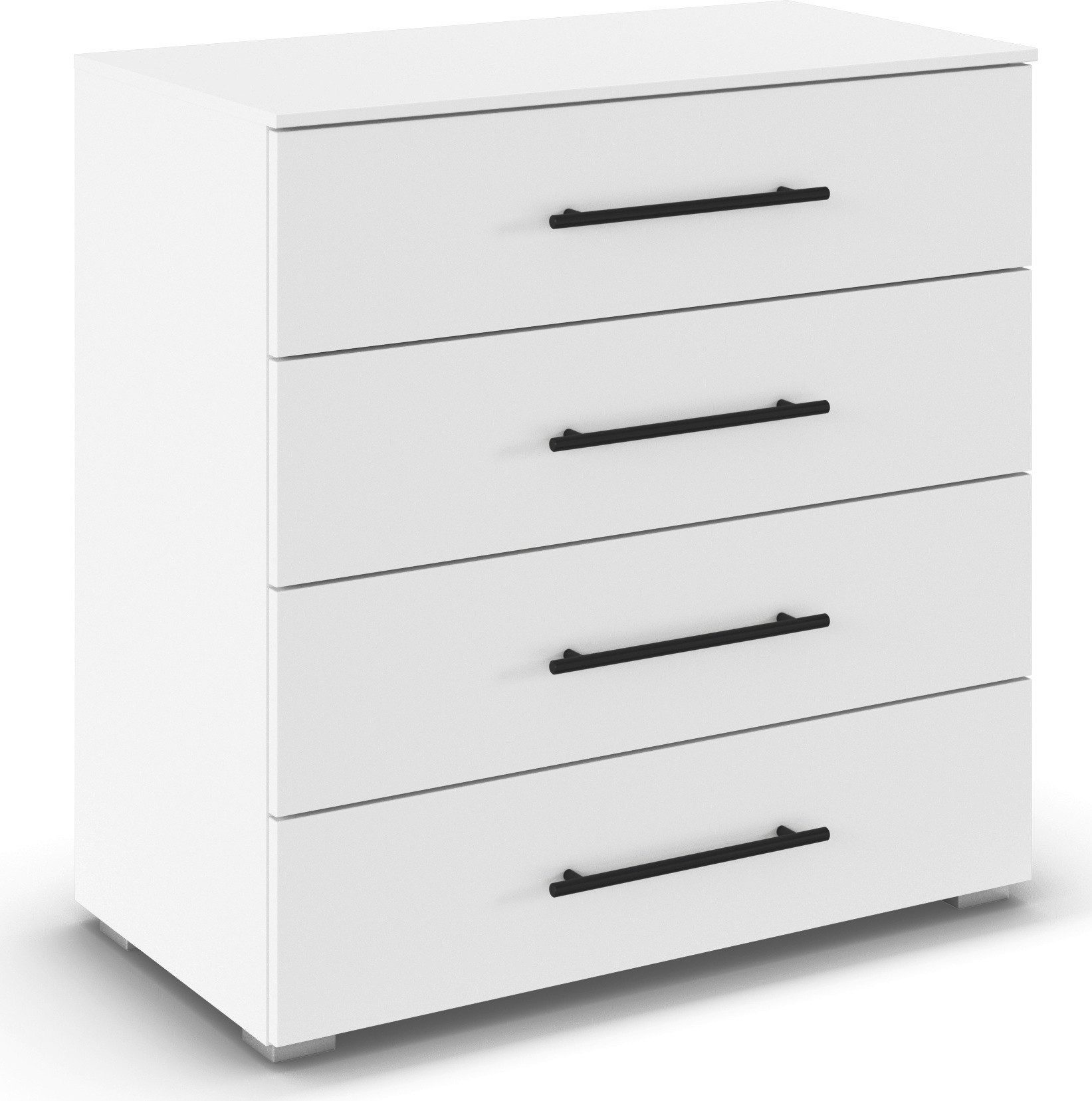 rauch Schubkastenkommode Sideboard Schubladenkommode AVOLA mit Dekorfront (Breite 80 cm inkl. Soft-Close-Funktion), Beimöbel 40 cm breit, 4 Schubladen mit viel Stauraum, MADE IN GERMANY