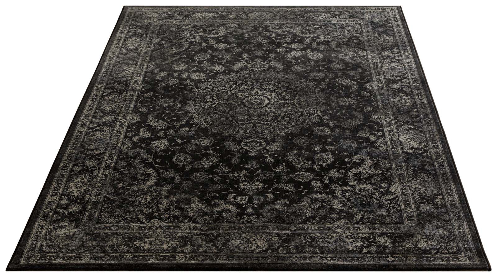 TaraCarpet Teppich Tara Carpet Leonardo Ghoum, rechteckig, Höhe: 14 mm, Modernes Orientalisches Design in schwarz anthrazit premium 133x195 – Bild 5 von 5