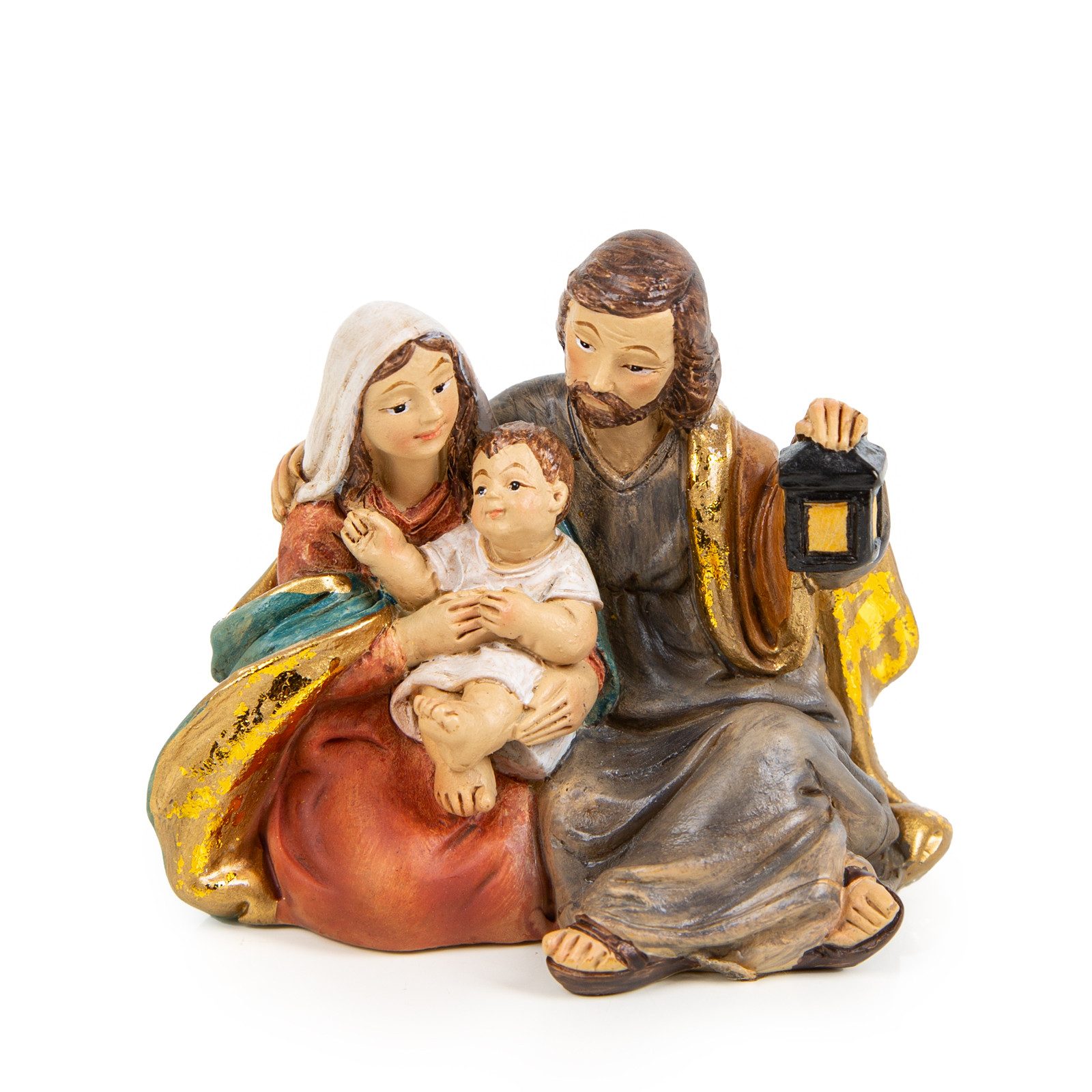 Logbuch-Verlag Weihnachtsfigur Klassische Weihnachtskrippe - Heilige Familie (1 St), Skulptur 19,5 cm