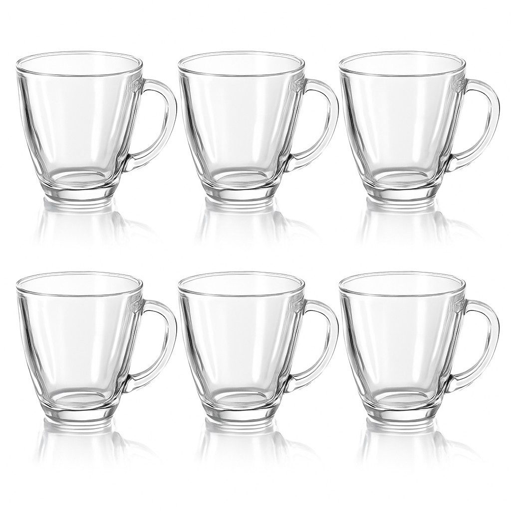 MelyshaHome Gläser-Set Verschiedene Modelle Henkelgläser Sets oder Doppelwandige Thermogläser, 12-tlg., ideal als Tee Kaffee Latte Macchiato Wasser Glühwein Grog Dessert Glas