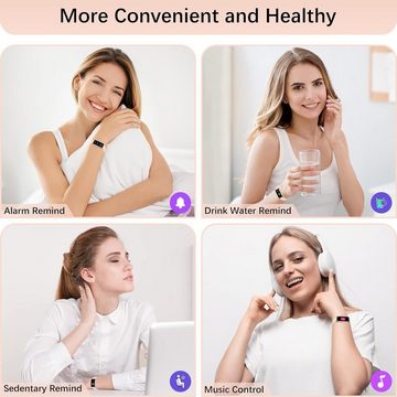 ECOSOON 30 Tage langes Standby Smartwatch (1,47 Zoll, Android iOS), Fittnessarmbanduhr Frauen mit 123 Sportmodi Pulsmesser Schlafmonitor