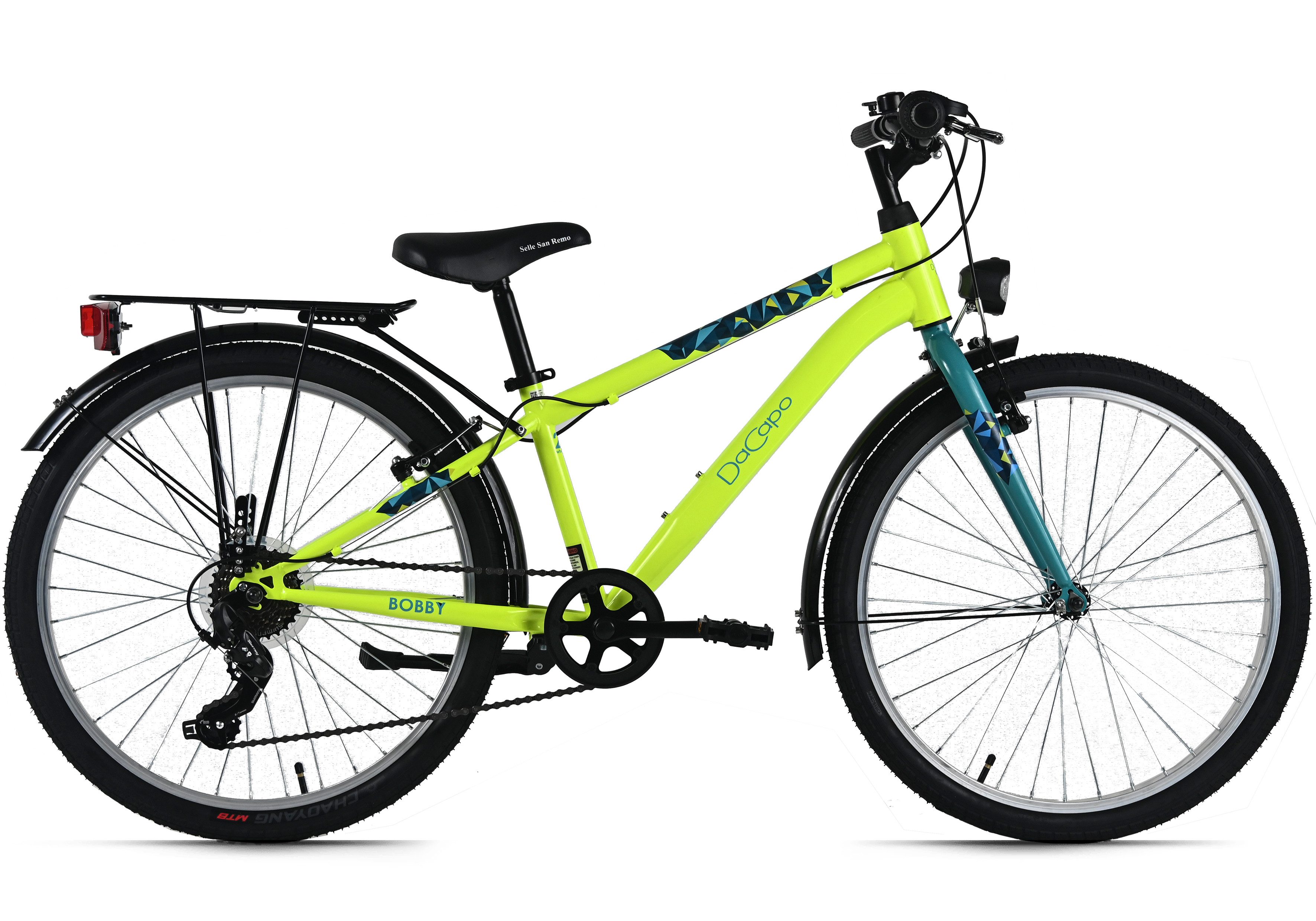 Dacapo Kinderfahrrad 24" Bobby Gelb 7 Gänge RH 32 cm - Ab 8 Jahre, 7 Gang, Kettenschaltung