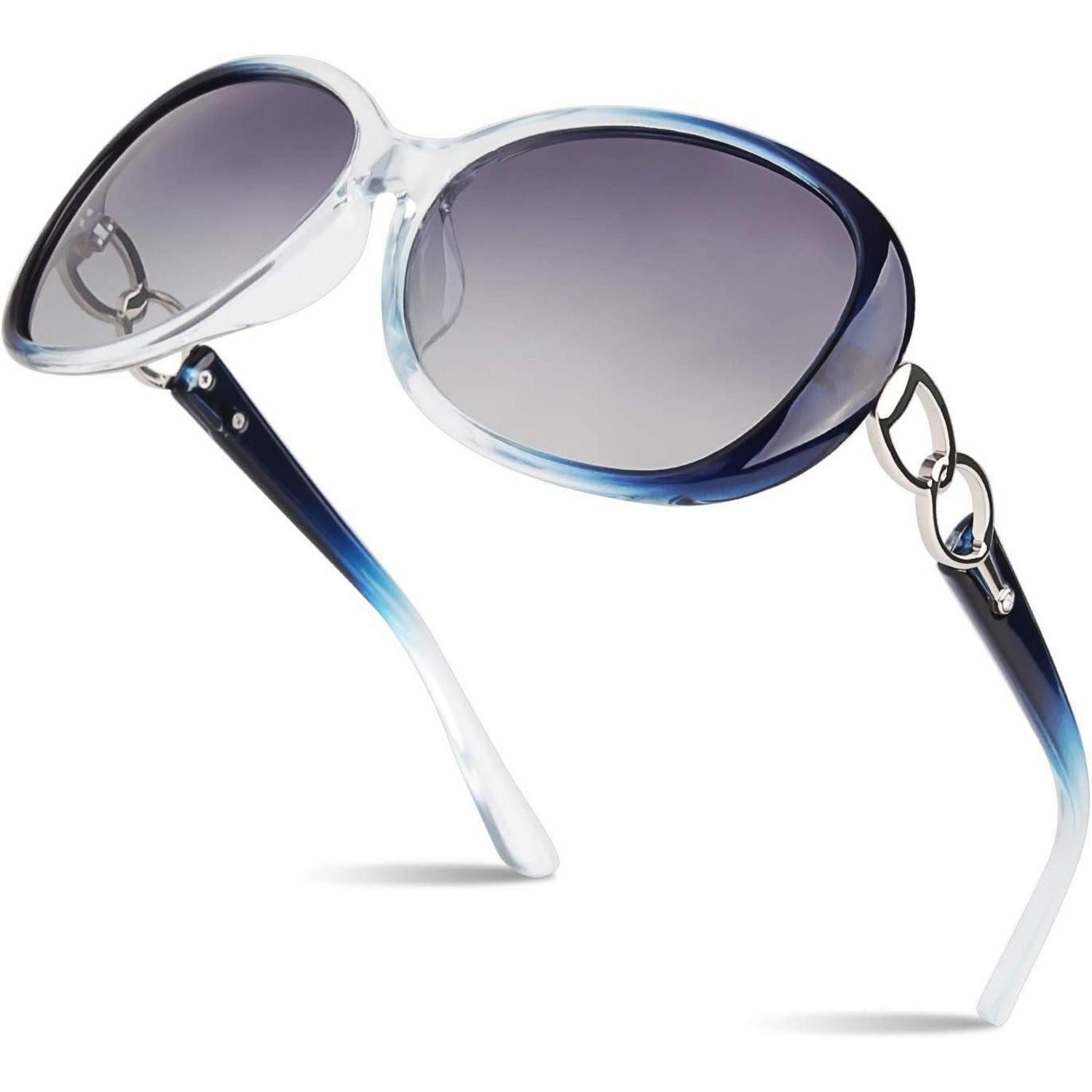 LuxusKollektion Retrosonnenbrille Sonnenbrille Damen 1.1 Klarer Blau Rahmen mit Blau Farbverlauf Linse