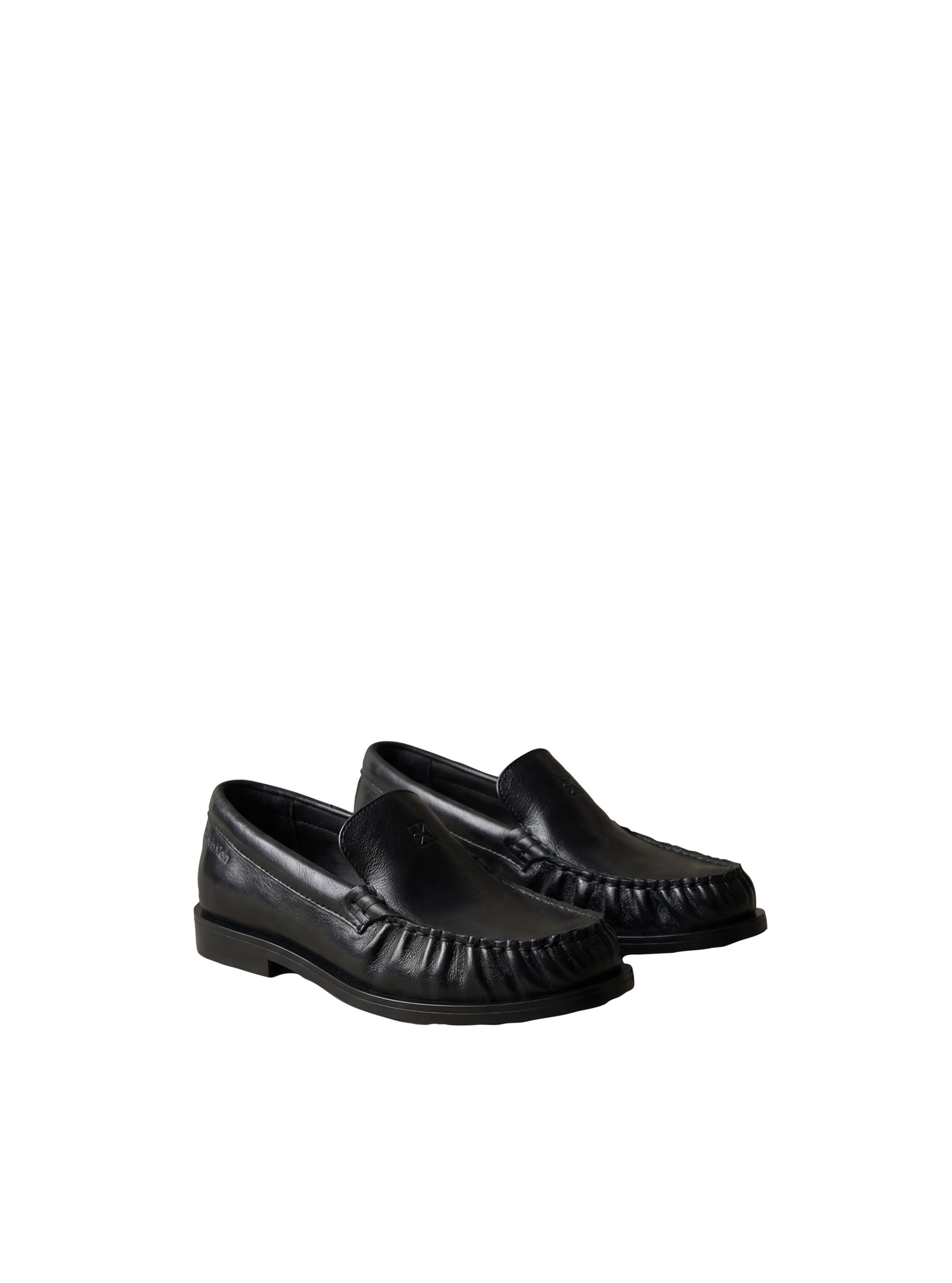 Calvin Klein ROUND ESSENTIAL LOAFER LTH Loafer Slipper, Schlupfschuh mit gepolstertem Schaftrand