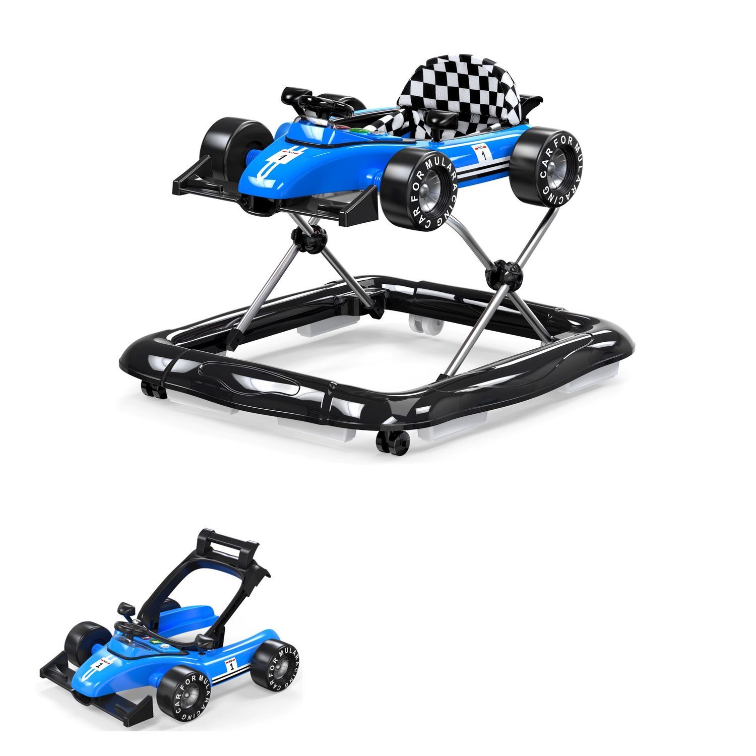 höhenverstellbar 1, Sportivo Auto-Design blau 2 in Chipolino Laufwagen Lauflernhilfe Lauflernhilfe