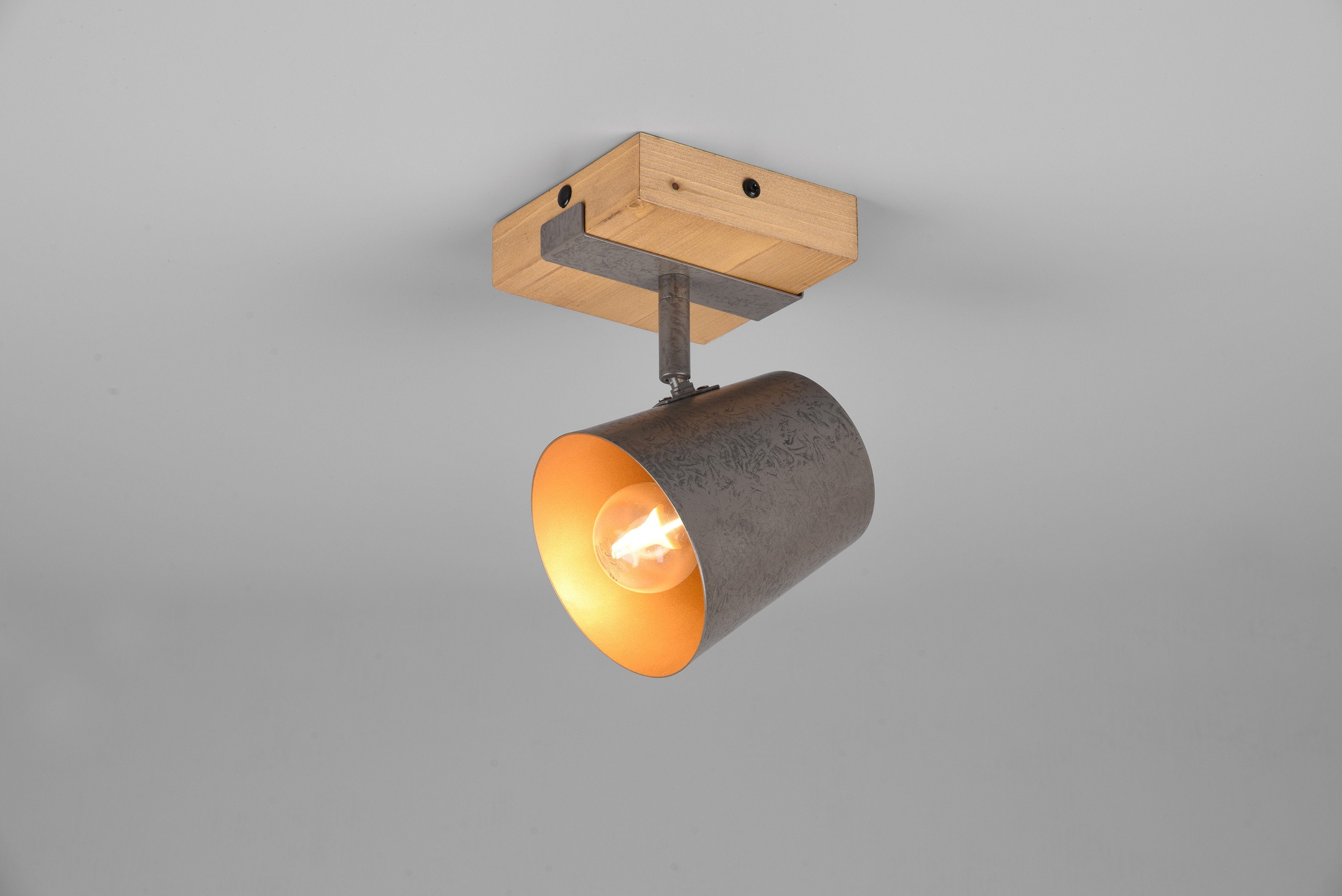TRIO Leuchten Deckenstrahler Bell, wechselbar, Spot Leuchtmittel frei und Warmweiß, ohne Deckenmontage wählbar Leuchtmittel, zur Leuchtmittel Wand- / 1-flammig