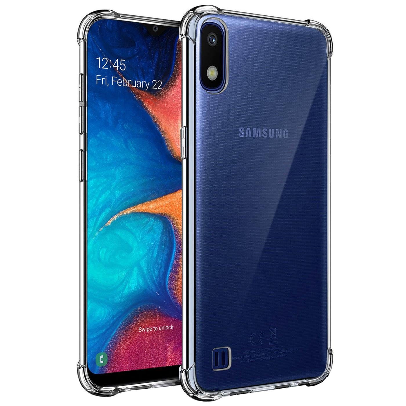CoolGadget Handyhülle Anti Shock Rugged Case für Samsung Galaxy A10 6,2 Zoll, Slim Cover Kantenschutz Schutzhülle für Samsung A10 Hülle Transparent