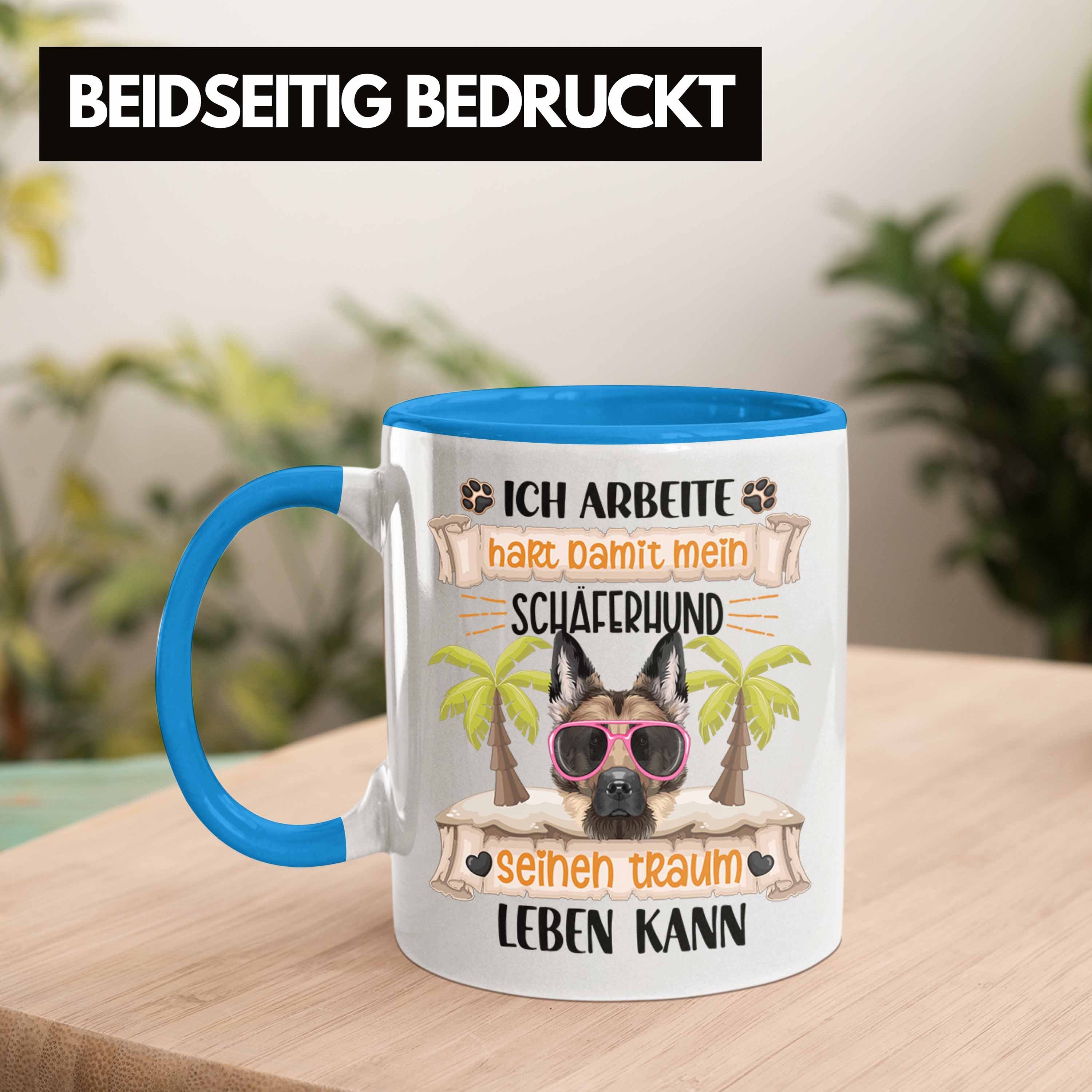 Trendation Tasse Lustiger Schäferhund Geschenk Ich Blau Tasse Spruch A Geschenkidee Besitzer