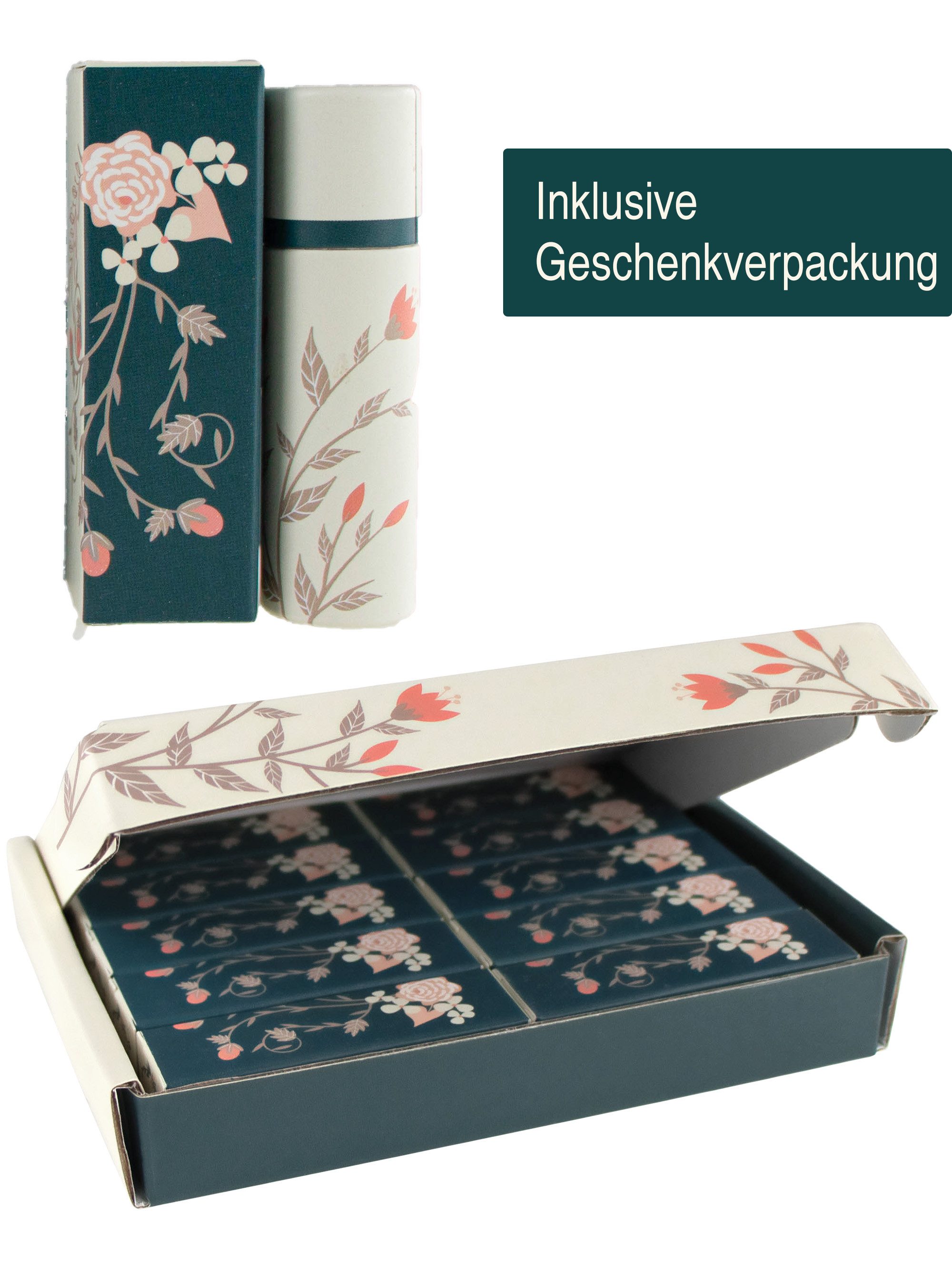 Wachsmann Bienenprodukte Lippenpflege-Set Lippenstifthülsen leer, 10-tlg., 10 ml mit Geschenkverpackung