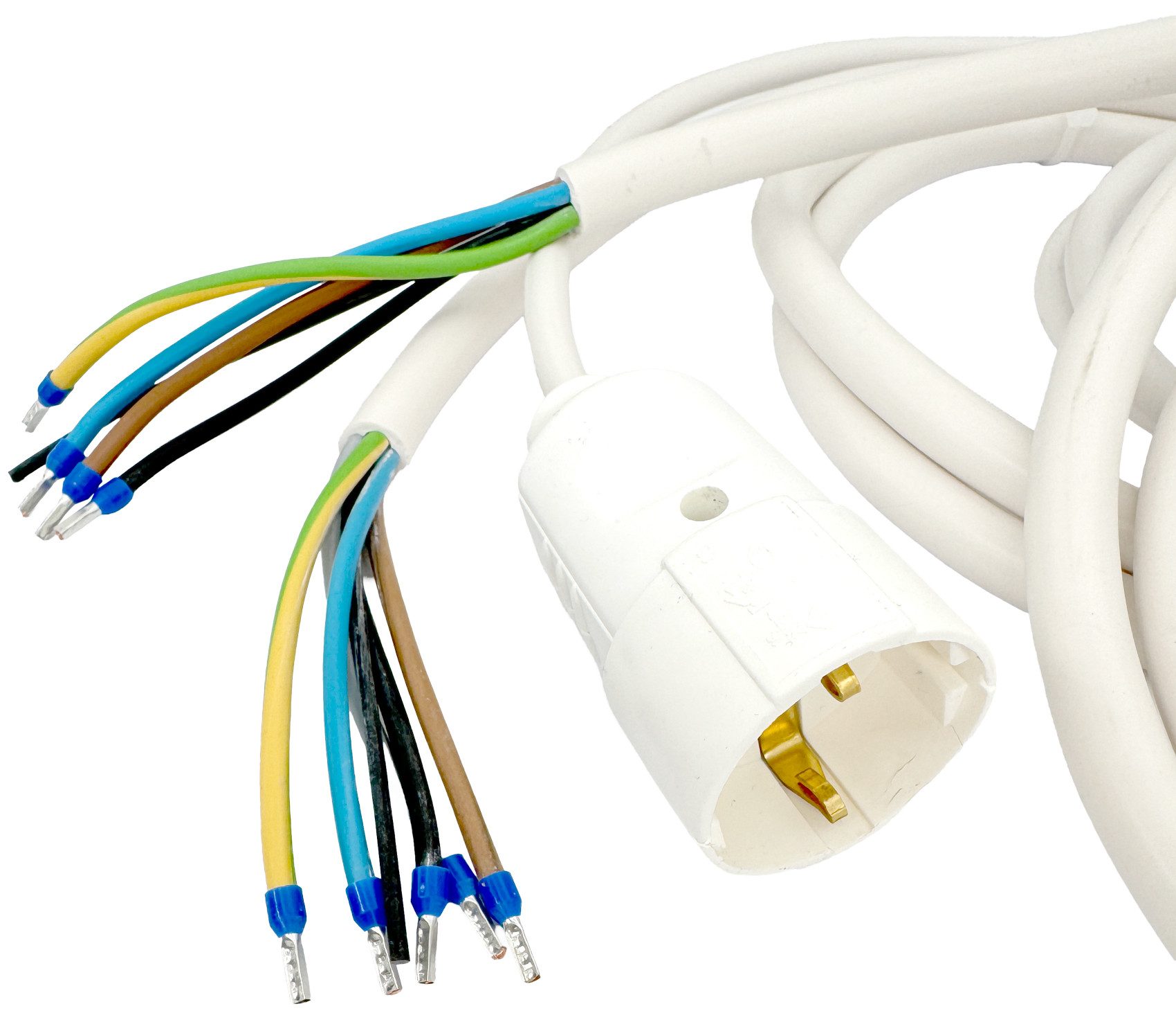WELDINGER Küchenanschlussbox-Set, Splitter-Box mit 1/2/3/5/10m Kabel Elektroherd-Zuleitung, Küchenanschlussbox als Stromverteiler