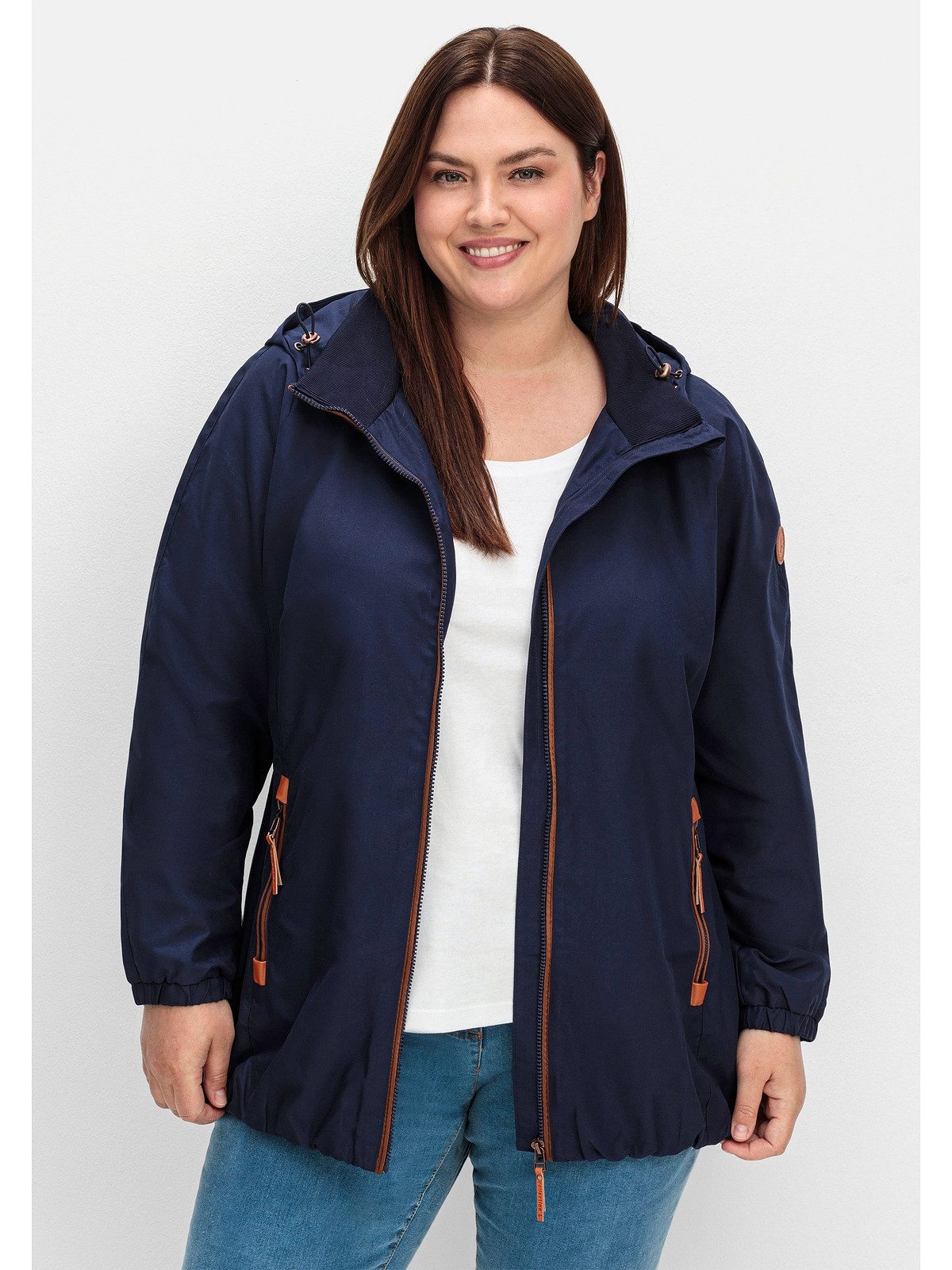 Sheego Langjacke Große Größen aus Microfaser, günstig online kaufen
