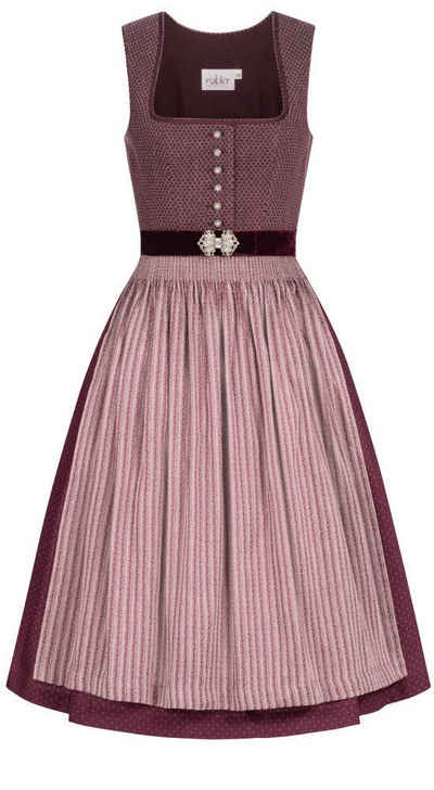 Nübler Dirndl Dirndl midi Lotti in Weinrot von Nübler