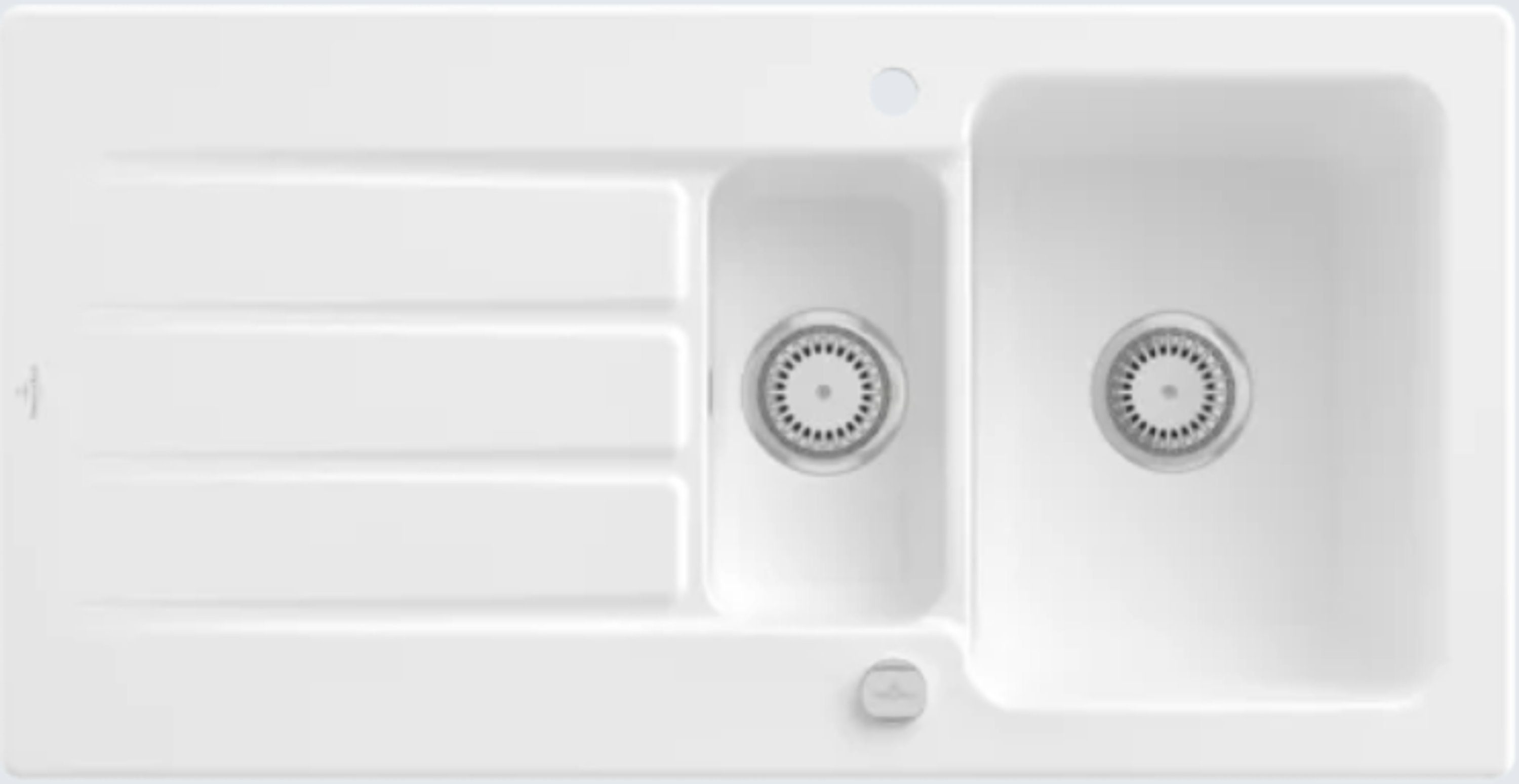 Villeroy & Boch Küchenspüle 1/3 cm, Dampfgarschale Reversibel, 100/22 Becken 02 3365 2 RW, einsetzbar verschließbar, Rechteckig