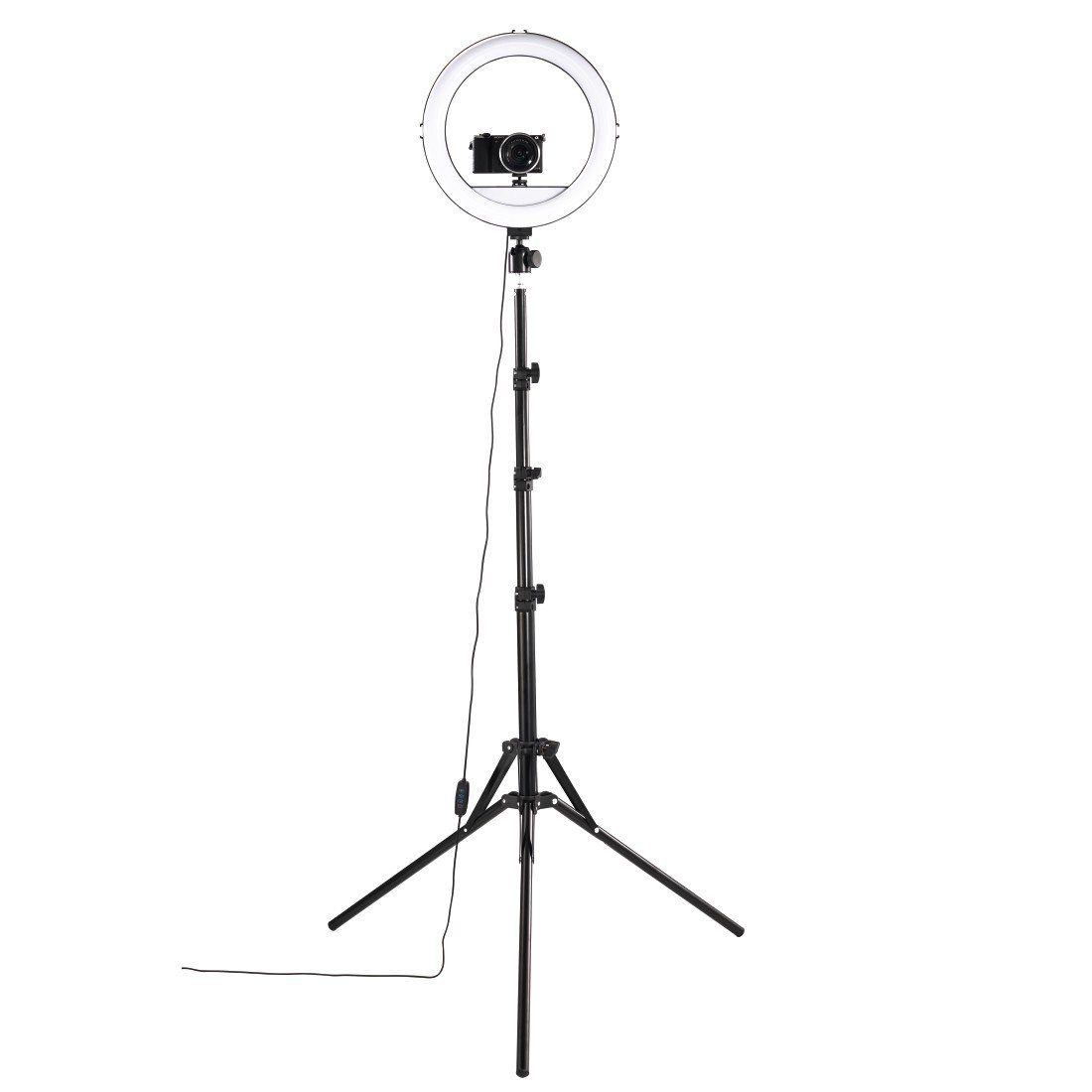 Hama Ringlicht Handy-Ringlicht mit Stativ cm, (210 Selfies, für 12) Videos 160 LED
