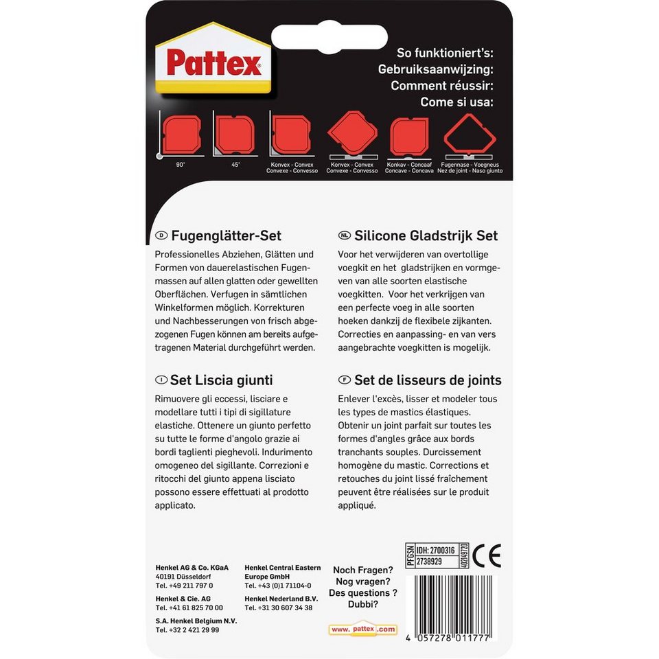 Pattex Rohrschneider Pattex Pattex Fugenglätter-Set PFGSN