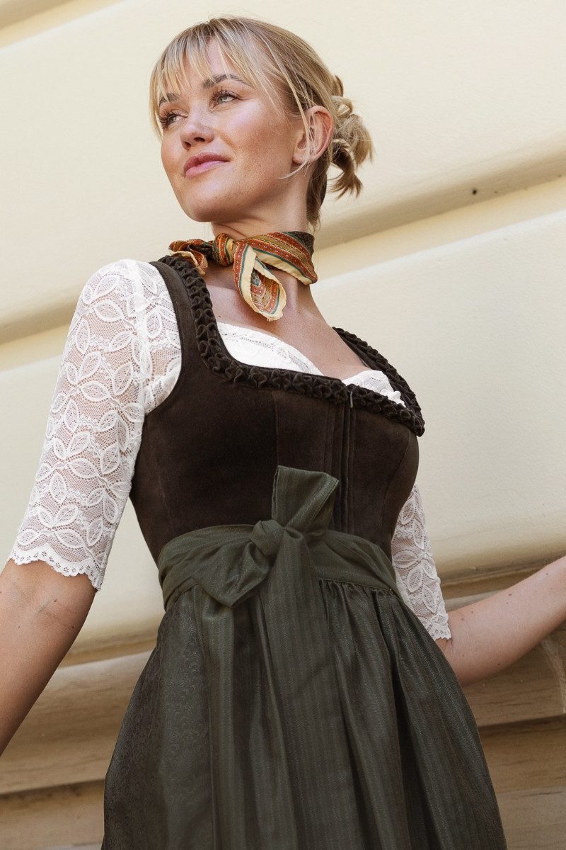 Dirndl Samt Dirndl 2tlg. - EMMERING - olive