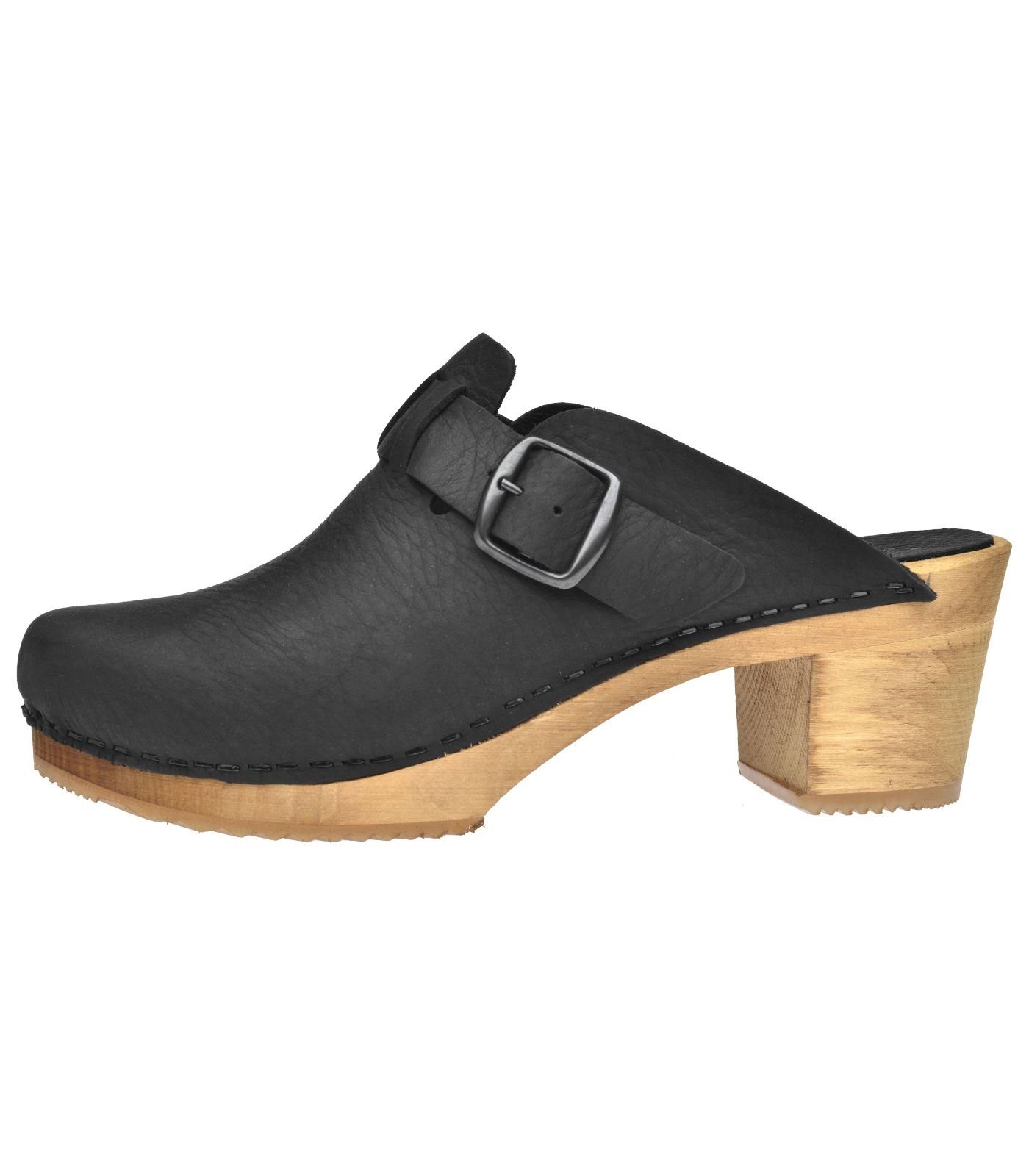 Sanita Leder Clog Black Clogs