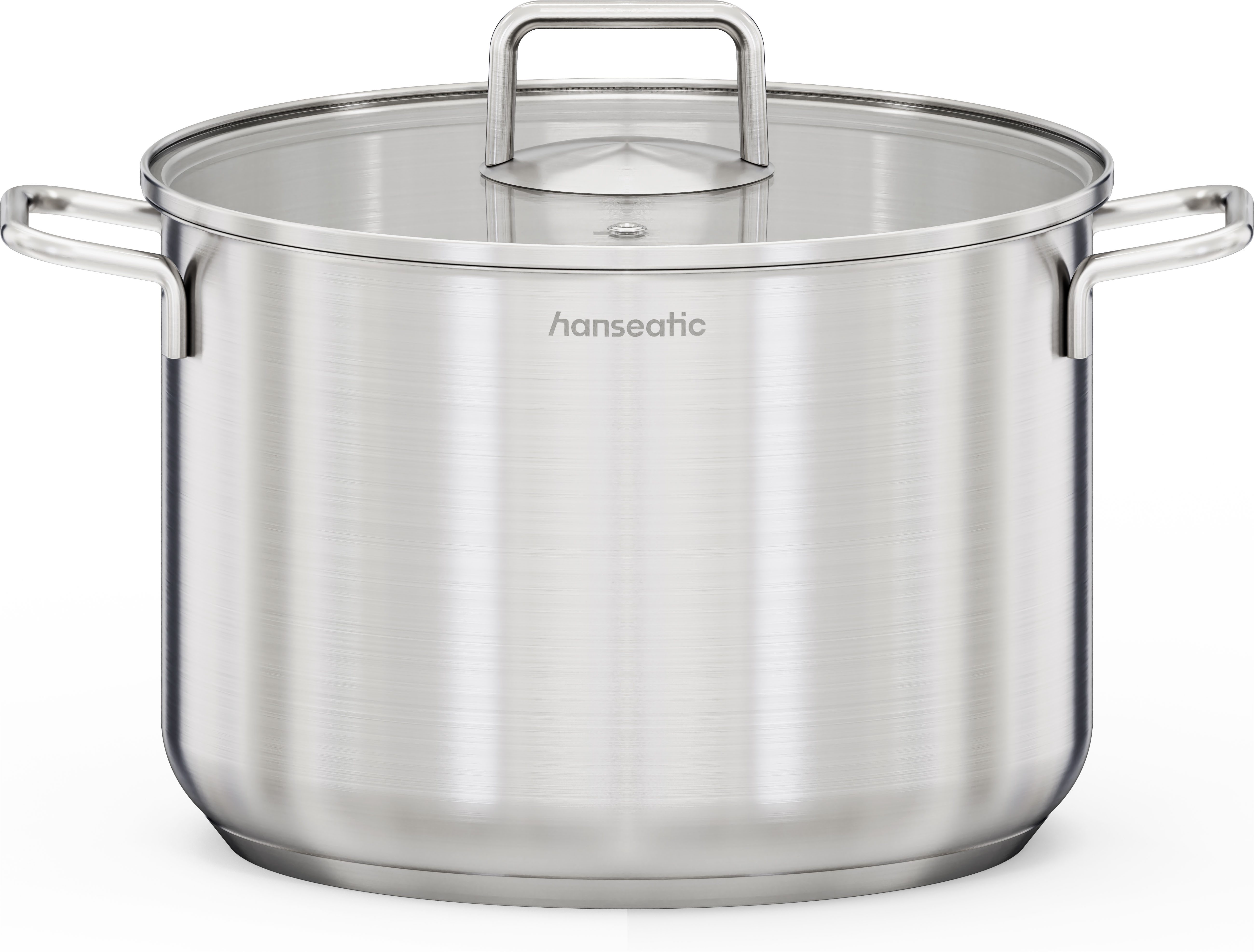 Hanseatic Kochtopf BASIC, Fassungsvermögen 9,5 l, Edelstahl 18/10 (1-tlg), für alle Herdarten geeignet, unbeschichtet