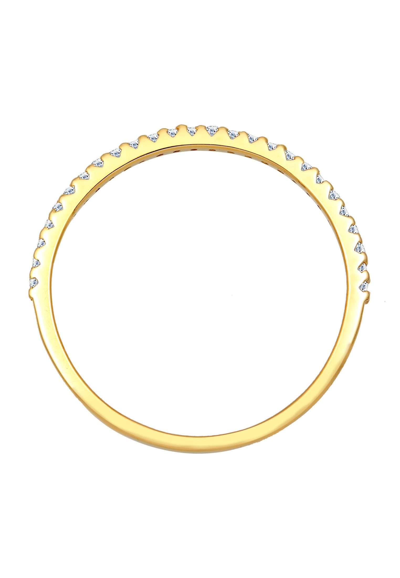 Elli DIAMONDS Diamantring Memoire Diamanten Brillantschliff (0.125 ct) 585 Gelbgold