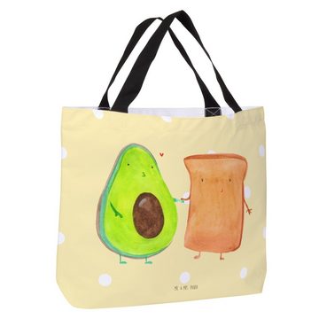 Mr. & Mrs. Panda Shopper Avocado Toast - Gelb Pastell - Geschenk, Strandtasche, Freizeittasche (1-tlg), Modisches Design