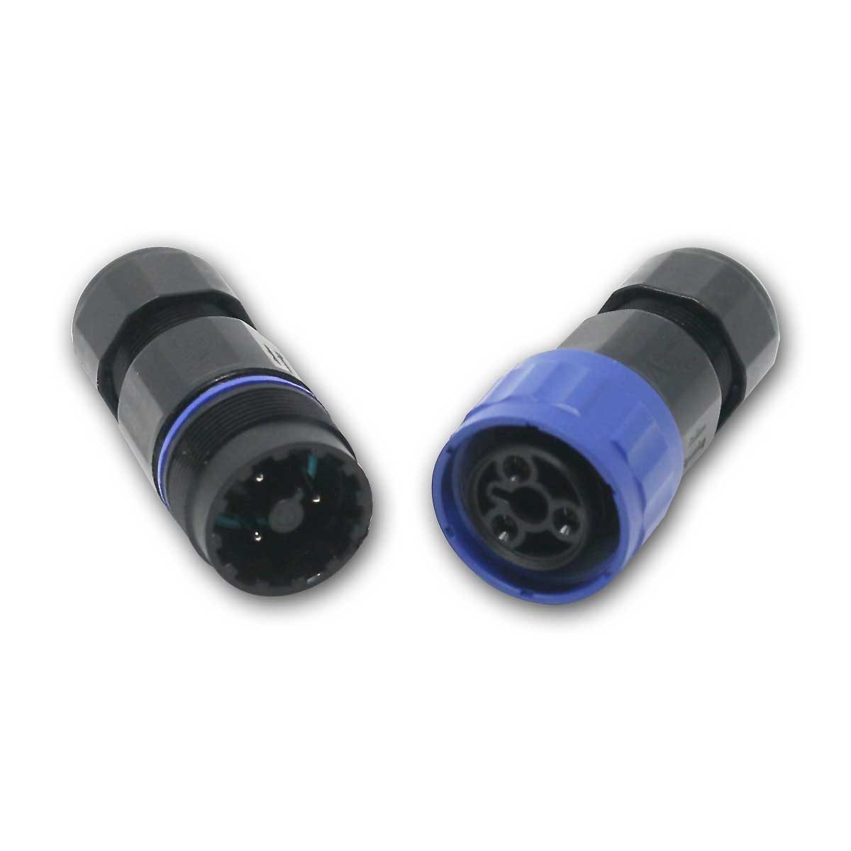 world-trading-net DIN-Stecker Steckverbinder-Paar, 3-polig, IP68, max 4,0mm²