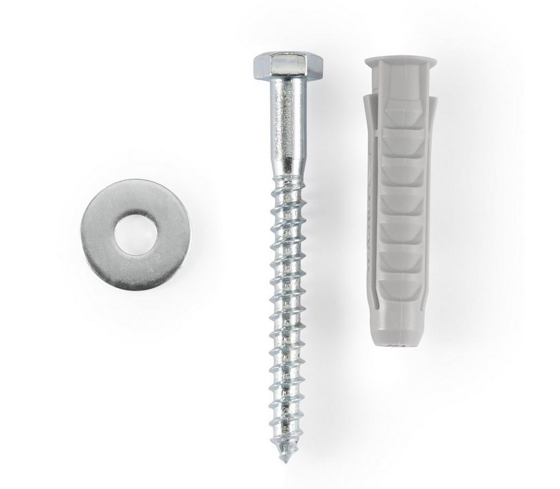 Thumbnail - Hama Schrauben- und Dübel-Set Schraubenset für die Befestigung von SAT-Halterungen, Beton Vollziegel, mit Kunststoffdübe...