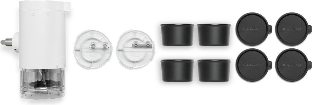 KitchenAid Eisbereiteraufsatz 5KSMSIA, Zubehör für KitchenAid Küchenmaschinen mit kippbarem Kopf und Schüsselheber. NICHT passend für 5KSM3311X. 5KPM5, 5KPM50 und 5K5.