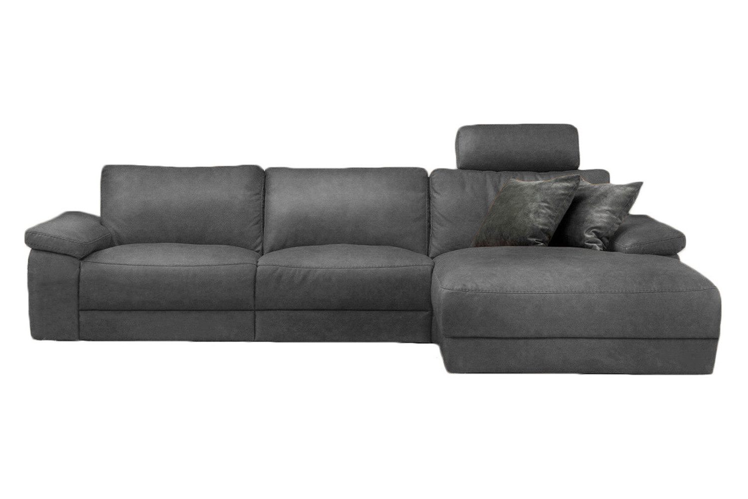 KAWOLA Ecksofa LOLA XL, Couch L-Form rechts oder links, Sitzvorzug motorisch, Stoff oder Leder