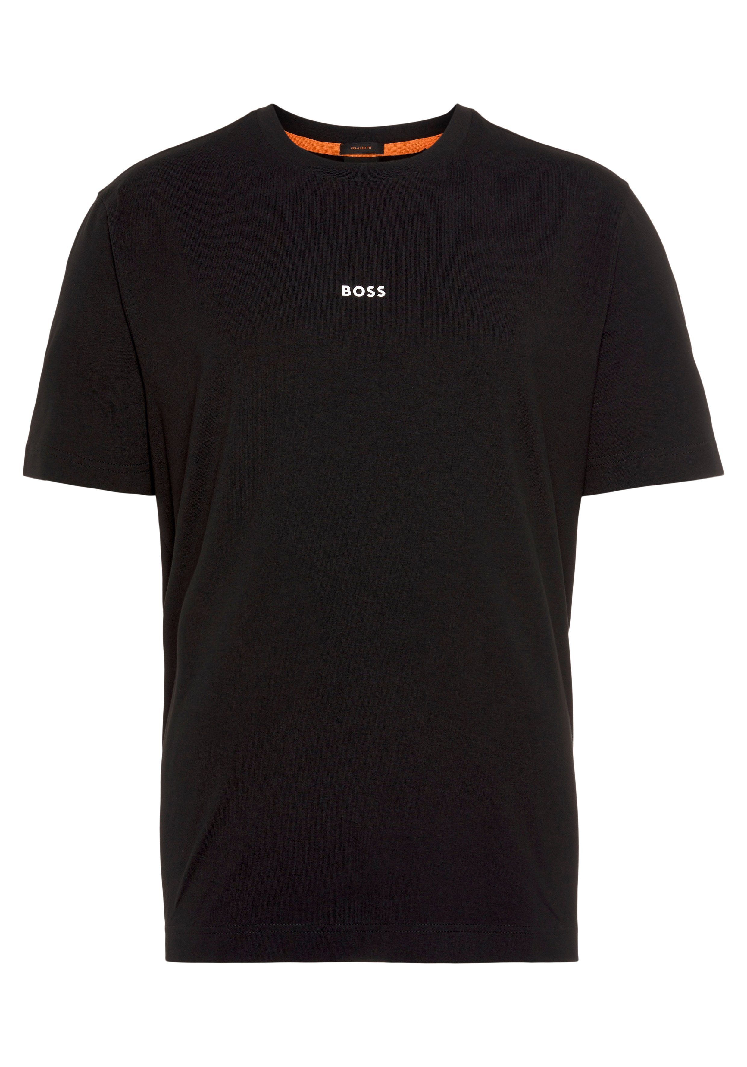 black001 T-Shirt BOSS Rundhalsausschnitt mit ORANGE TChup