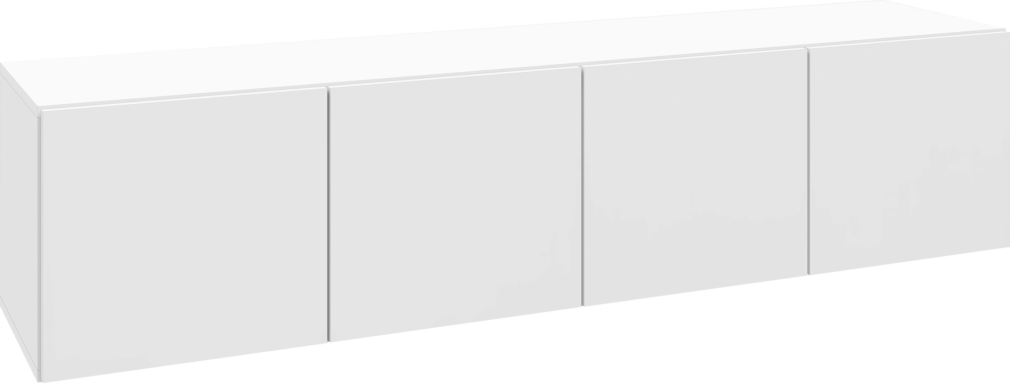 borchardt matt weiß 152 cm, Breite hängend Möbel Lowboard Vaasa, nur