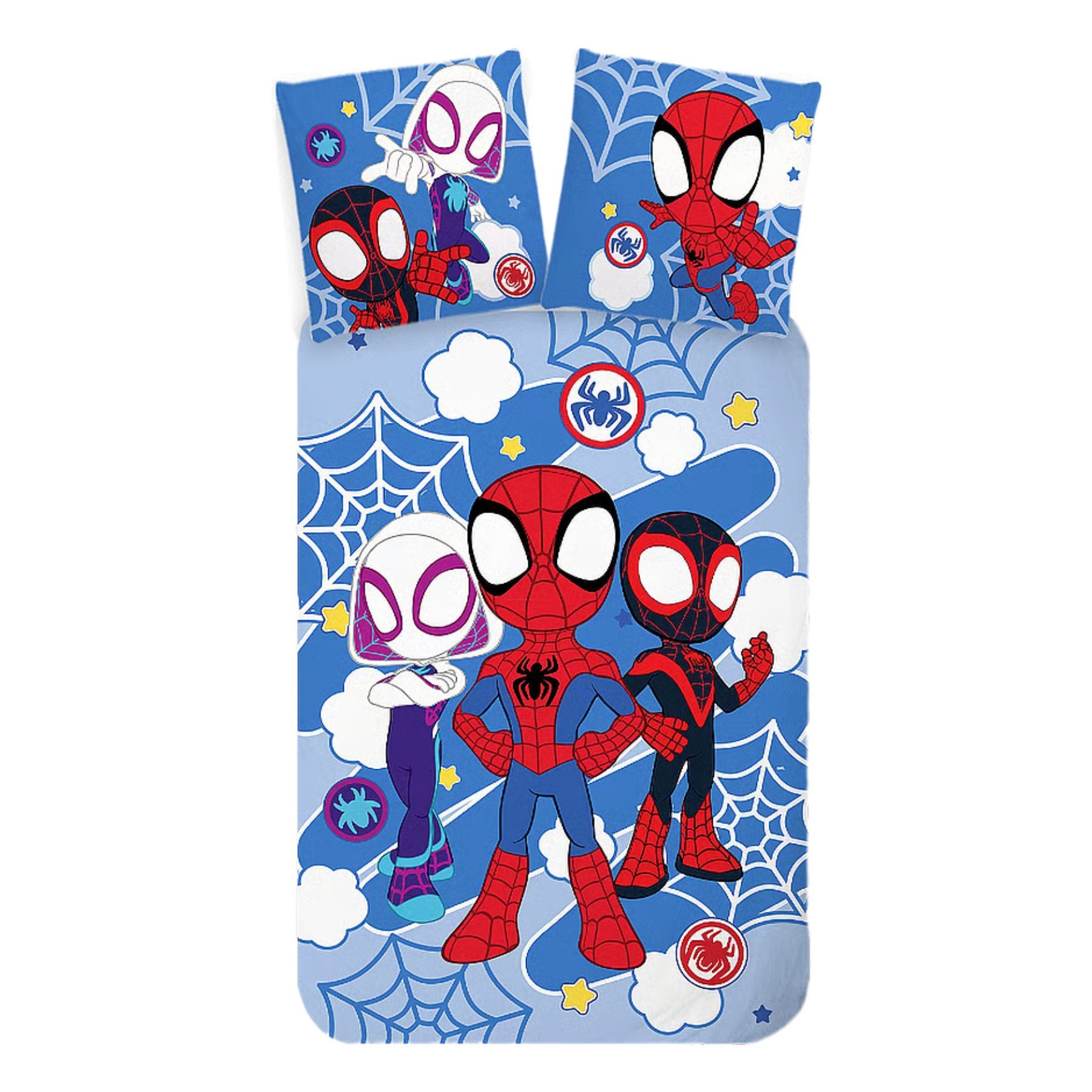 MARVEL Bettwäsche Spidey Bettbezug Kissenbezug Baumwolle 140 × 200 cm, Baumwolle