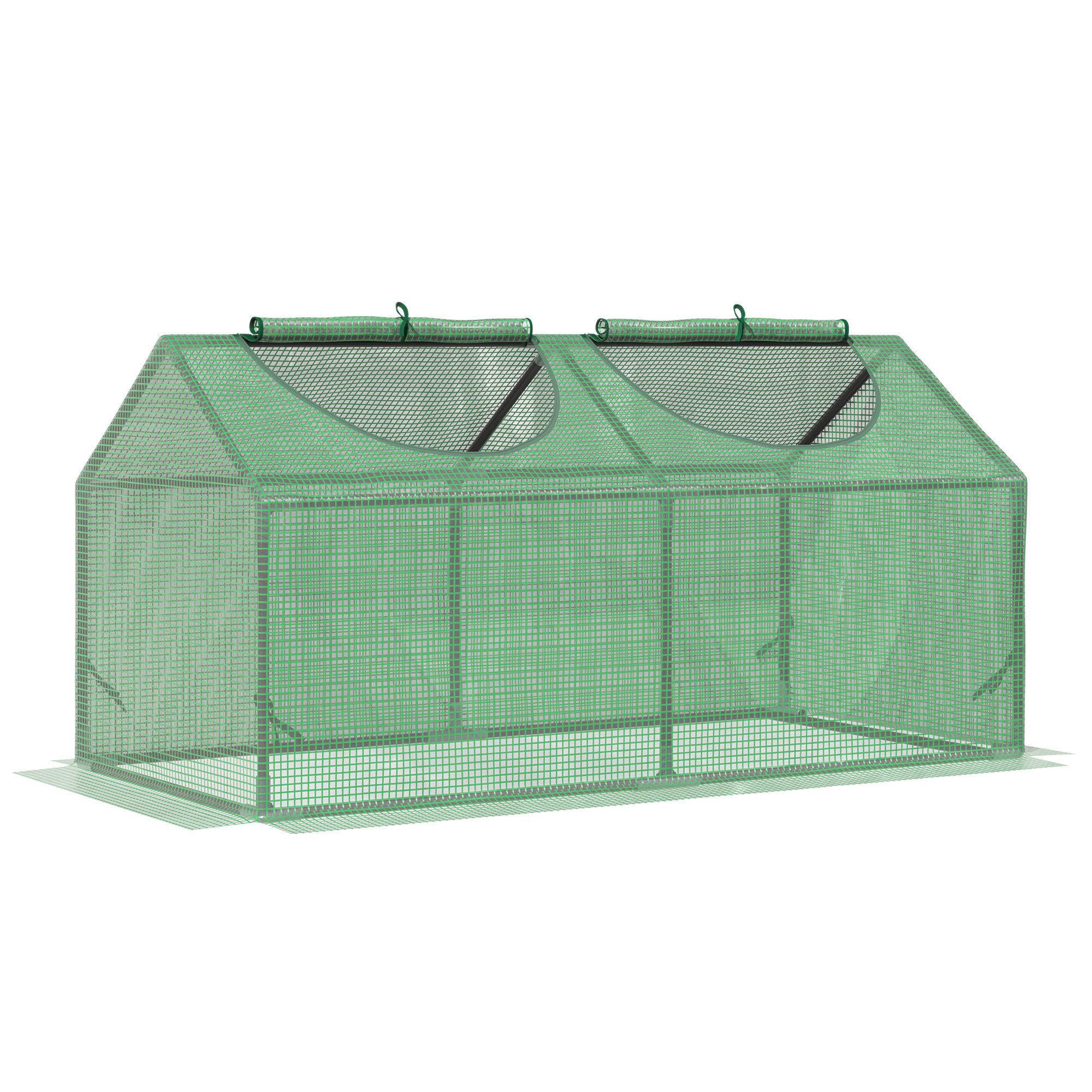 Foliengewächshaus Mini-Gewächshaus 120L x 60B x 60H cm in Grün
