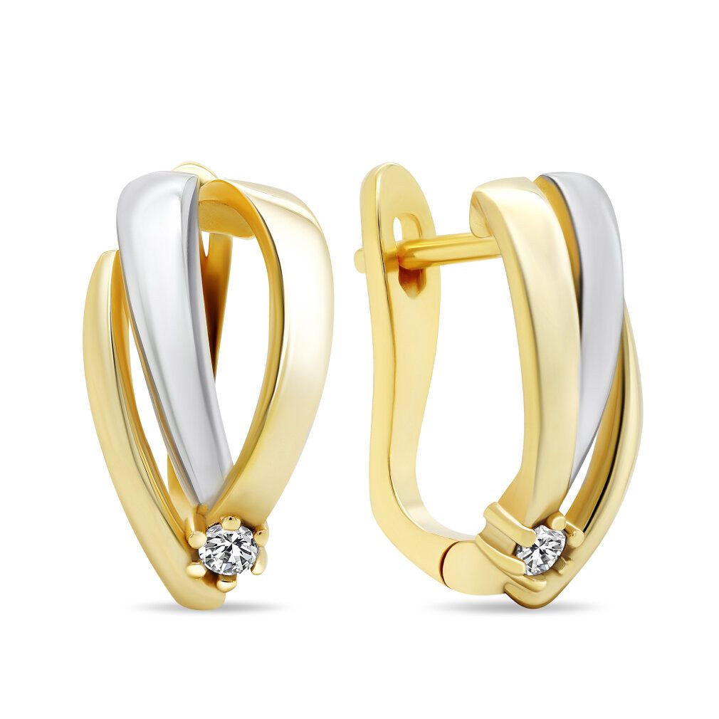 Brilio Silver Ohrring-Set Fashion bicolor earrings with zircons EA550Y günstig online kaufen