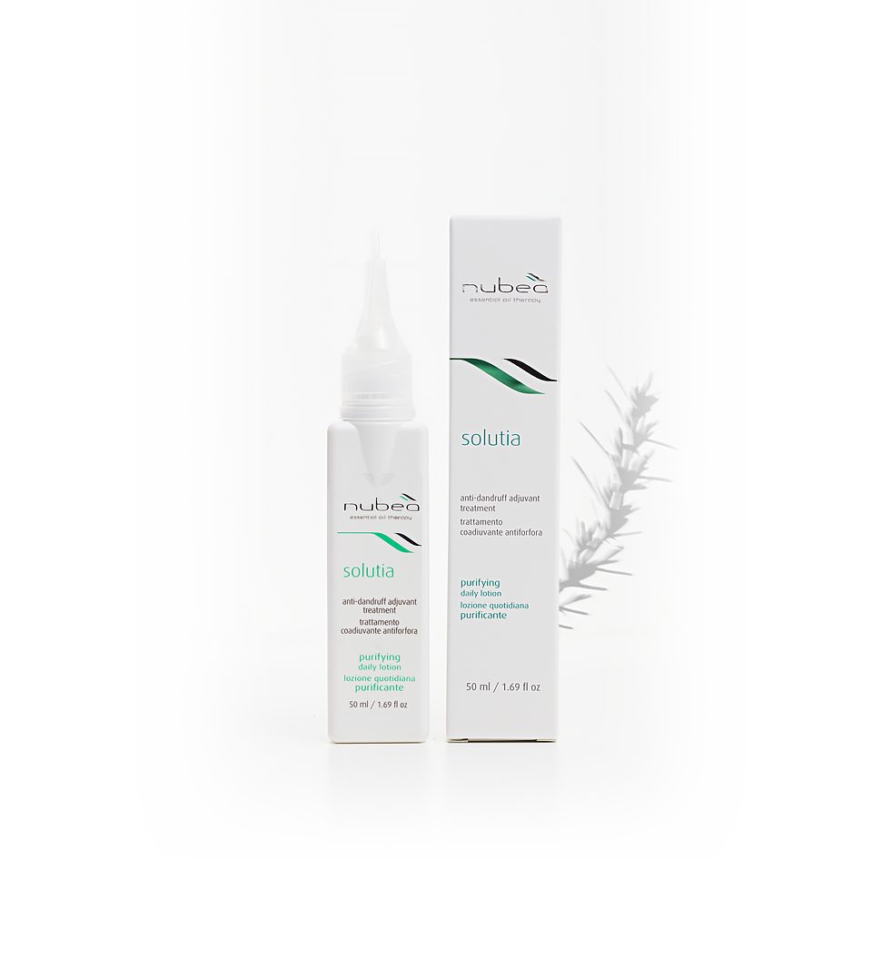 Nubeà Kopfhaut-Pflegelotion Solutia Reinigende Anti-Schuppen Tageslotion, Ätherische Öle und Climbazol