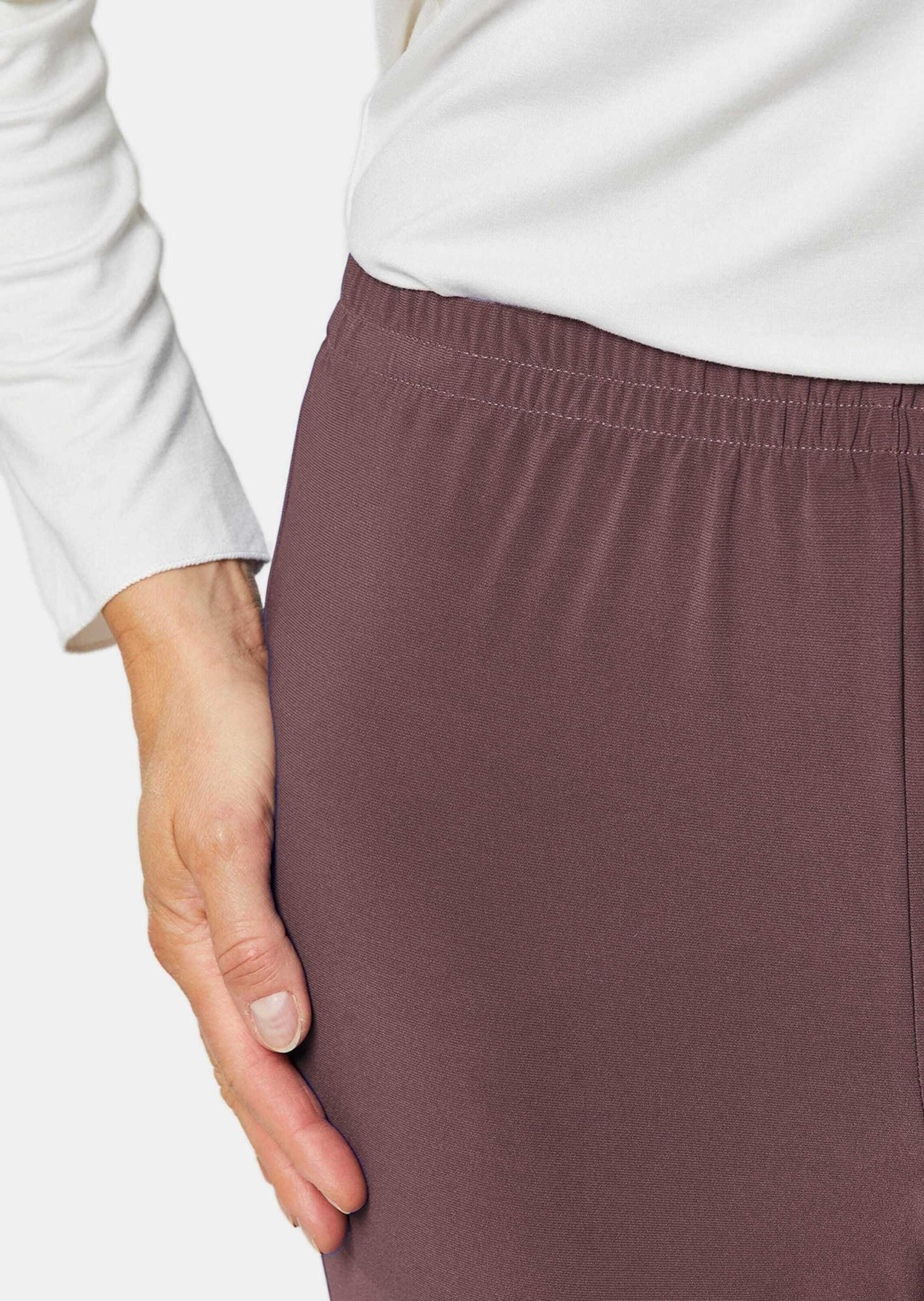 GOLDNER Schlupfhose Kurzgröße: Slinky-Hose mit weitem Bein Jerseyhose mit Schlupfbund und Knöchellänge
