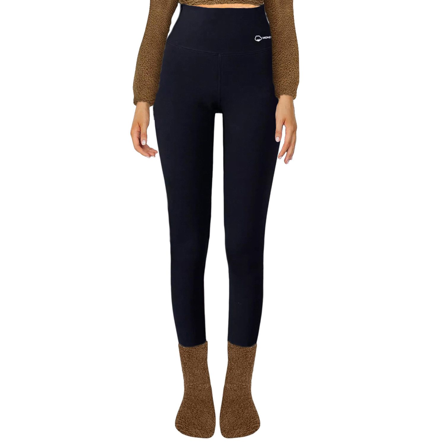 Refttenw Thermoleggings Gefütterte Strumpfhose High Waist Laufhose Thermoho günstig online kaufen