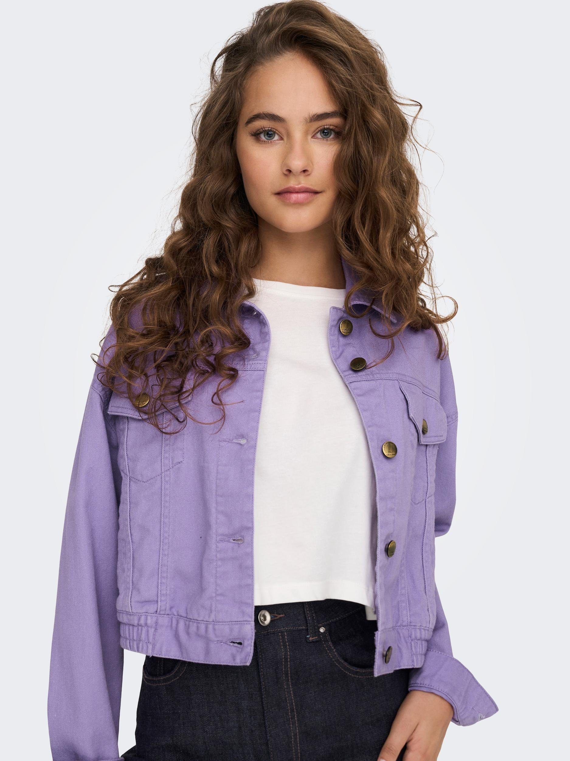 Jeansjacke purple ONLY paisley
