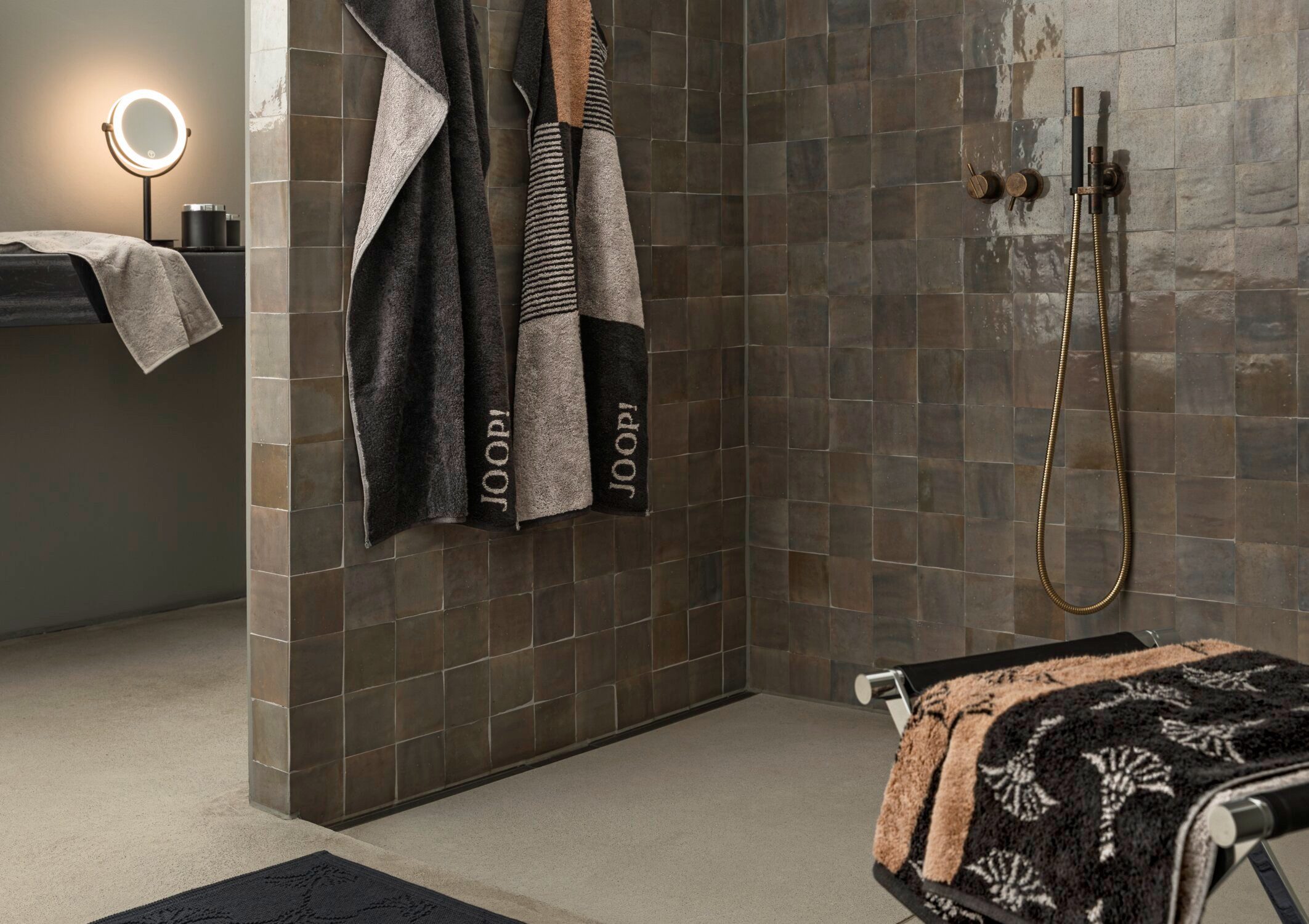 JOOP! Handtücher JOOP! LIVING - DIVIDED DOUBLEFACE Handtuch-Set, Textil (2-St)