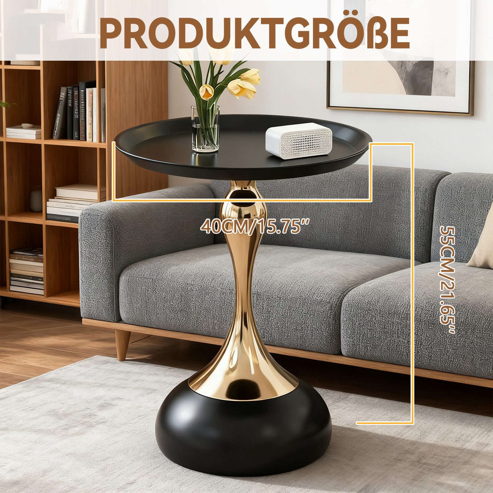 TWSOUL Couchtisch Runder Beistelltisch Metall Vintage Nachttisch Kaffeetisc günstig online kaufen