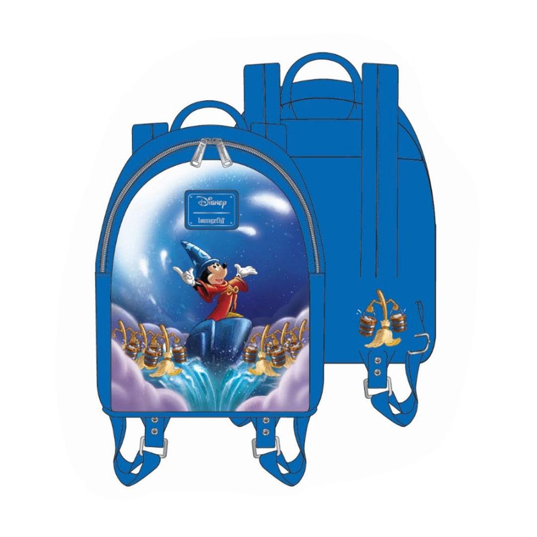 Loungefly Minirucksack Disney by Loungefly Rucksack Fantasia Sorceror Mickey (1-tlg), hochwertig und detailliert