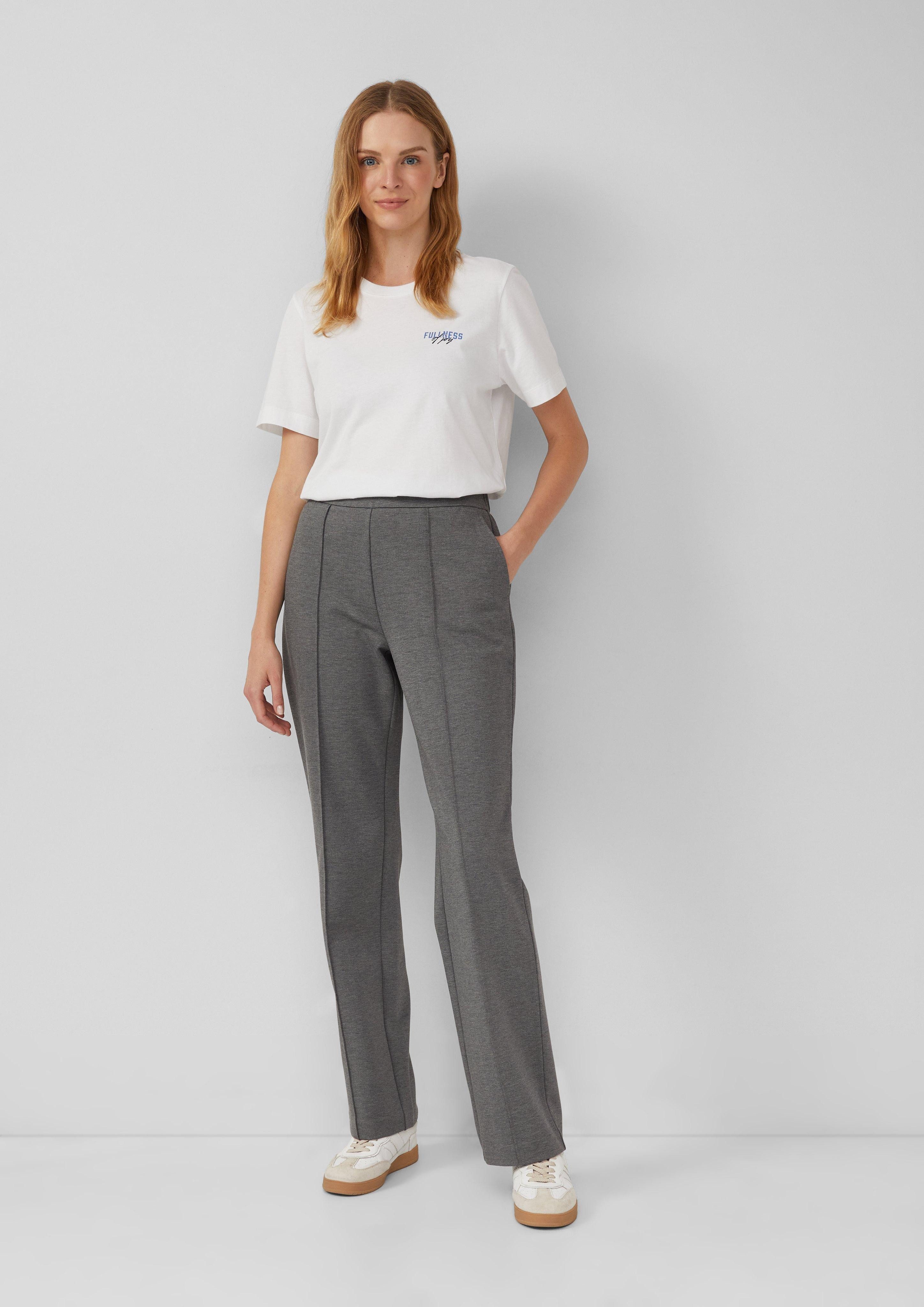 s.Oliver Stoffhose Interlock-Jogpants mit Straight Leg günstig online kaufen