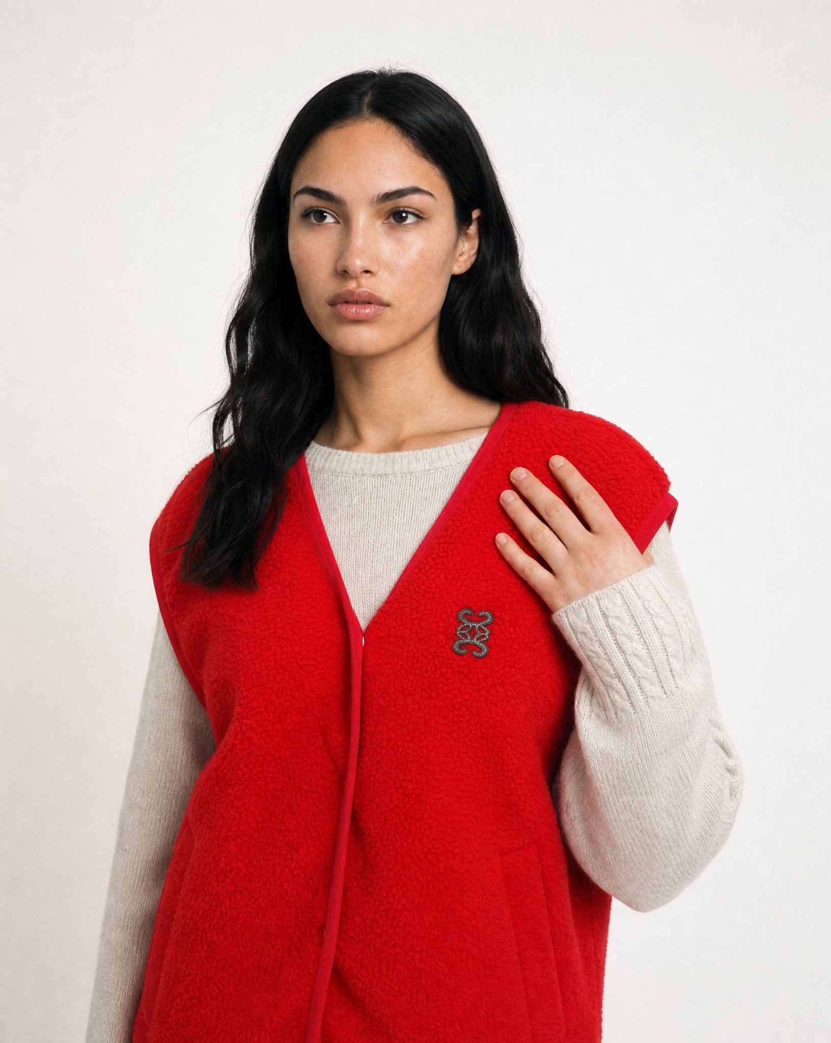 Smith & Soul Fleeceweste mit Druckknopfleiste
