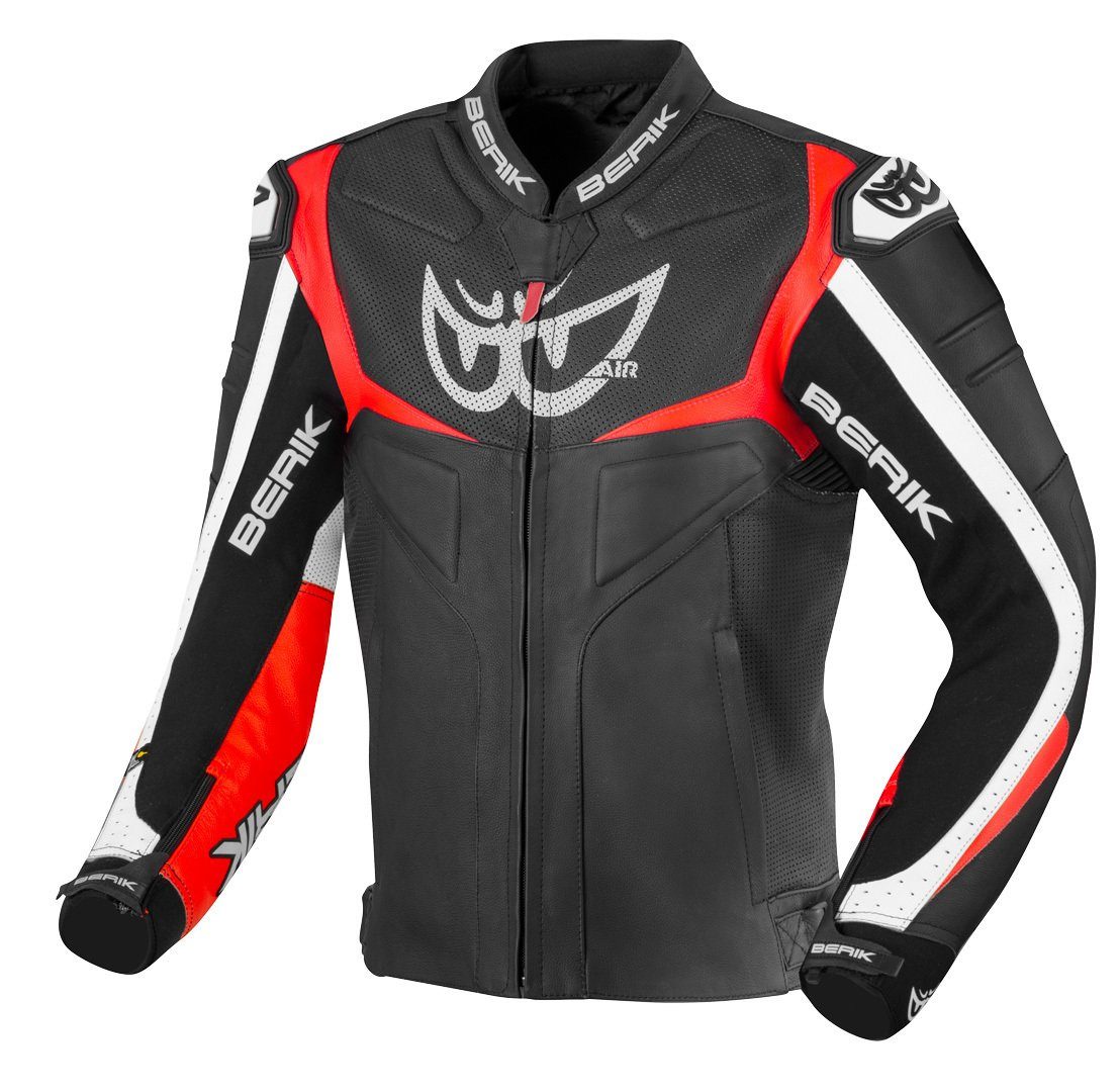 Berik Motorradjacke Wild Chase Motorrad Lederjacke herausnehmbares Innenfutter