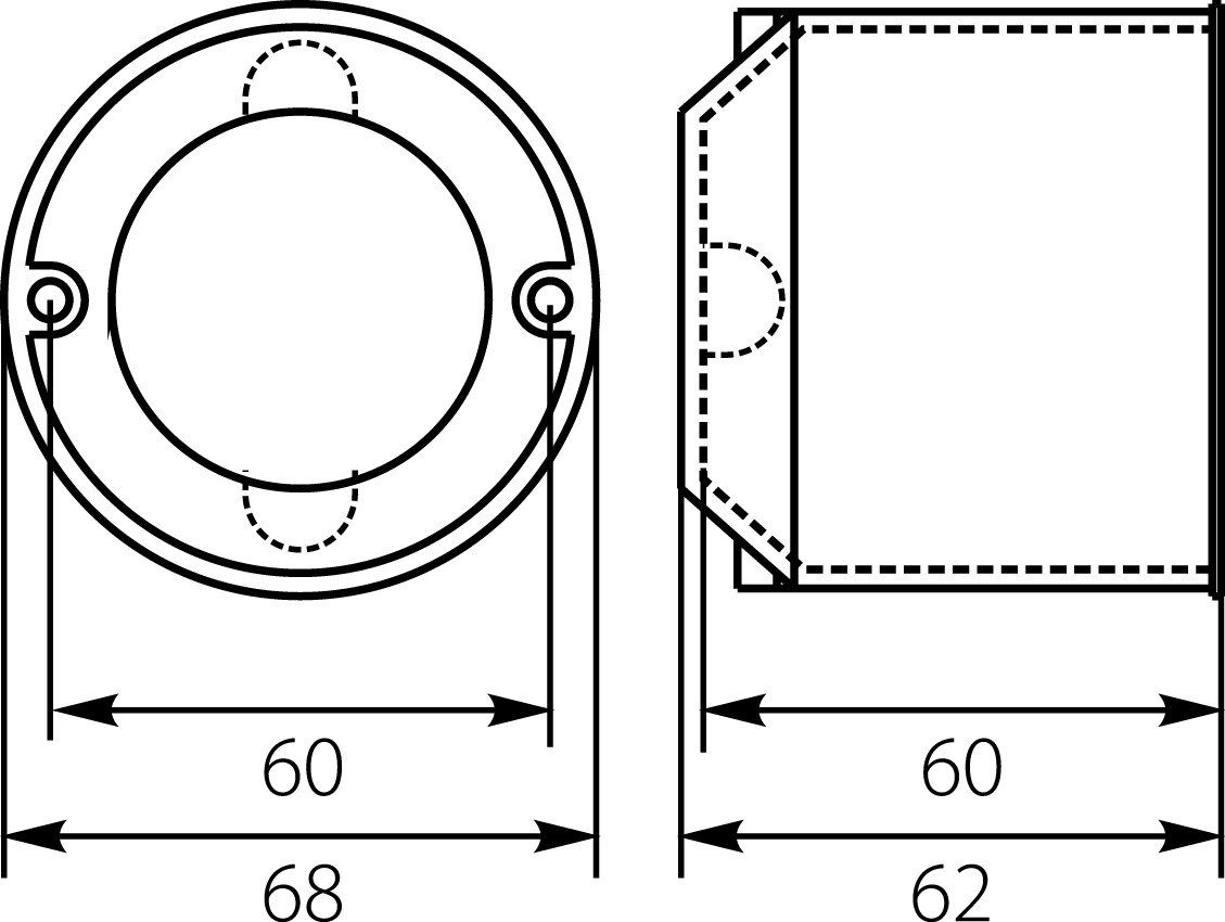 Elektro-Plast Unterputz-Steckdose Schalterdose Unterputzdose Dose Einbaudose 13.65 60mm PK-Ø 60x60 tief, 1-St.